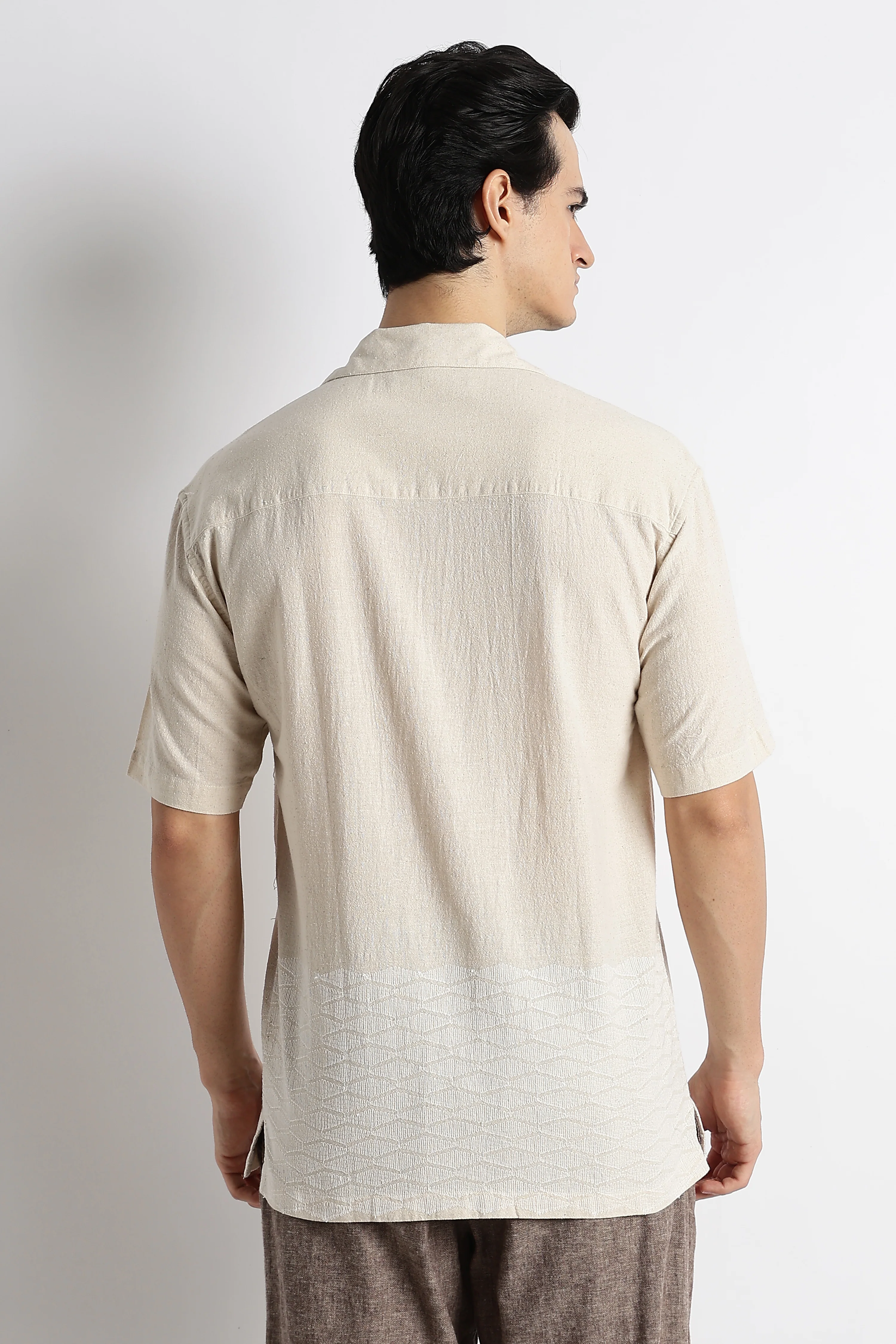 Men Cotton Cuban Collar Shirt - Image 9