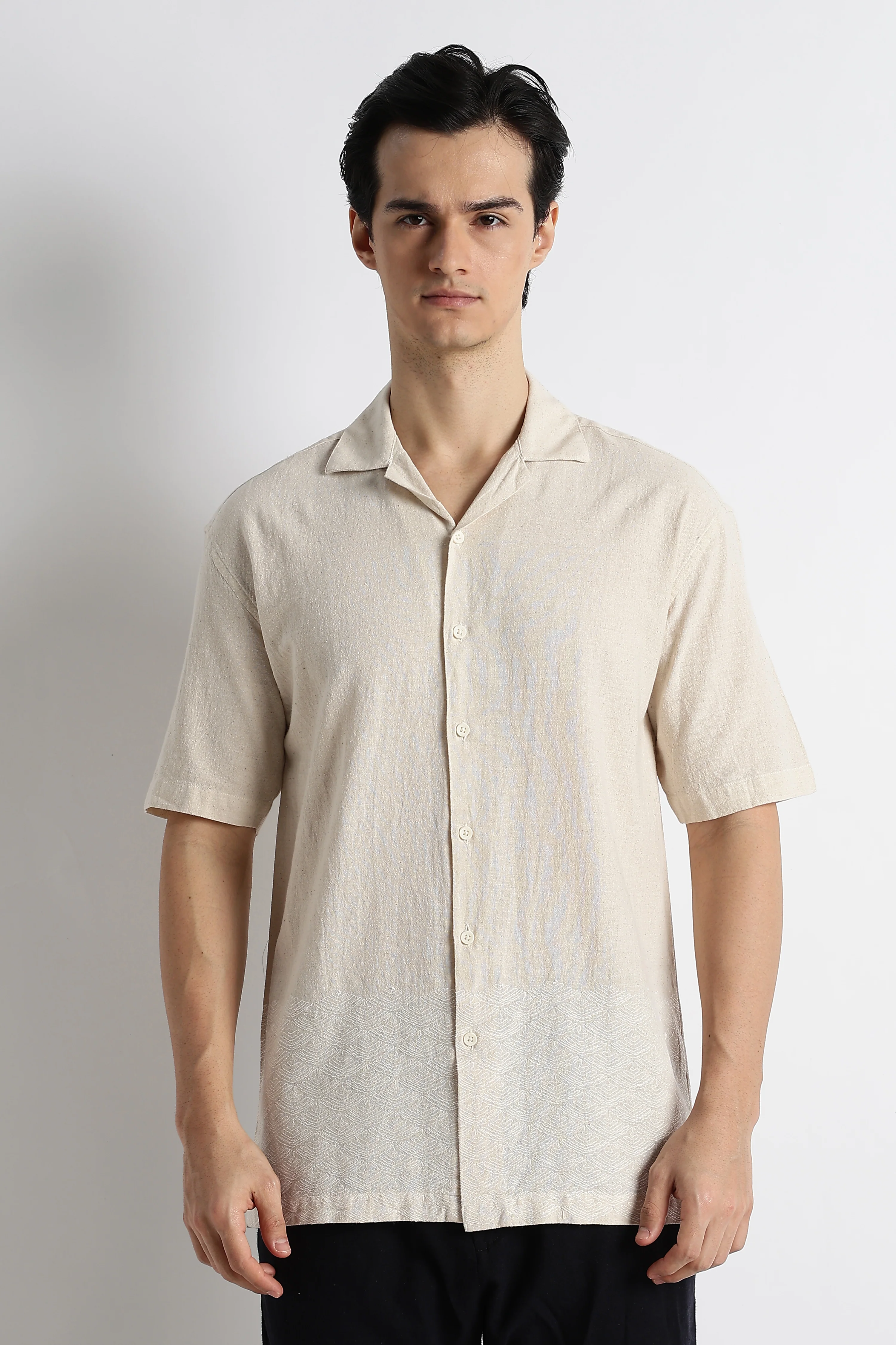 Men Cotton Cuban Collar Shirt - Image 10