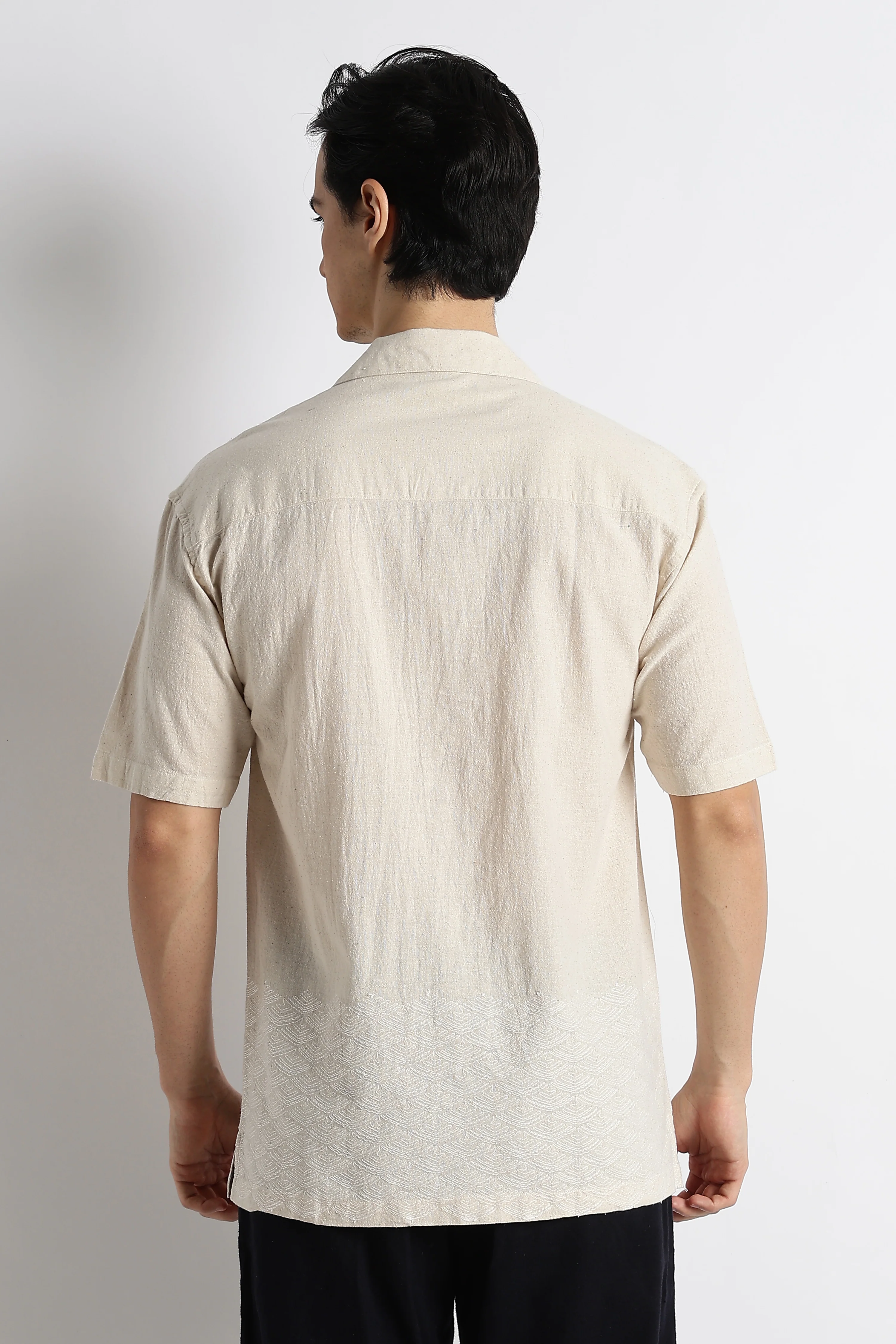 Men Cotton Cuban Collar Shirt - Image 9
