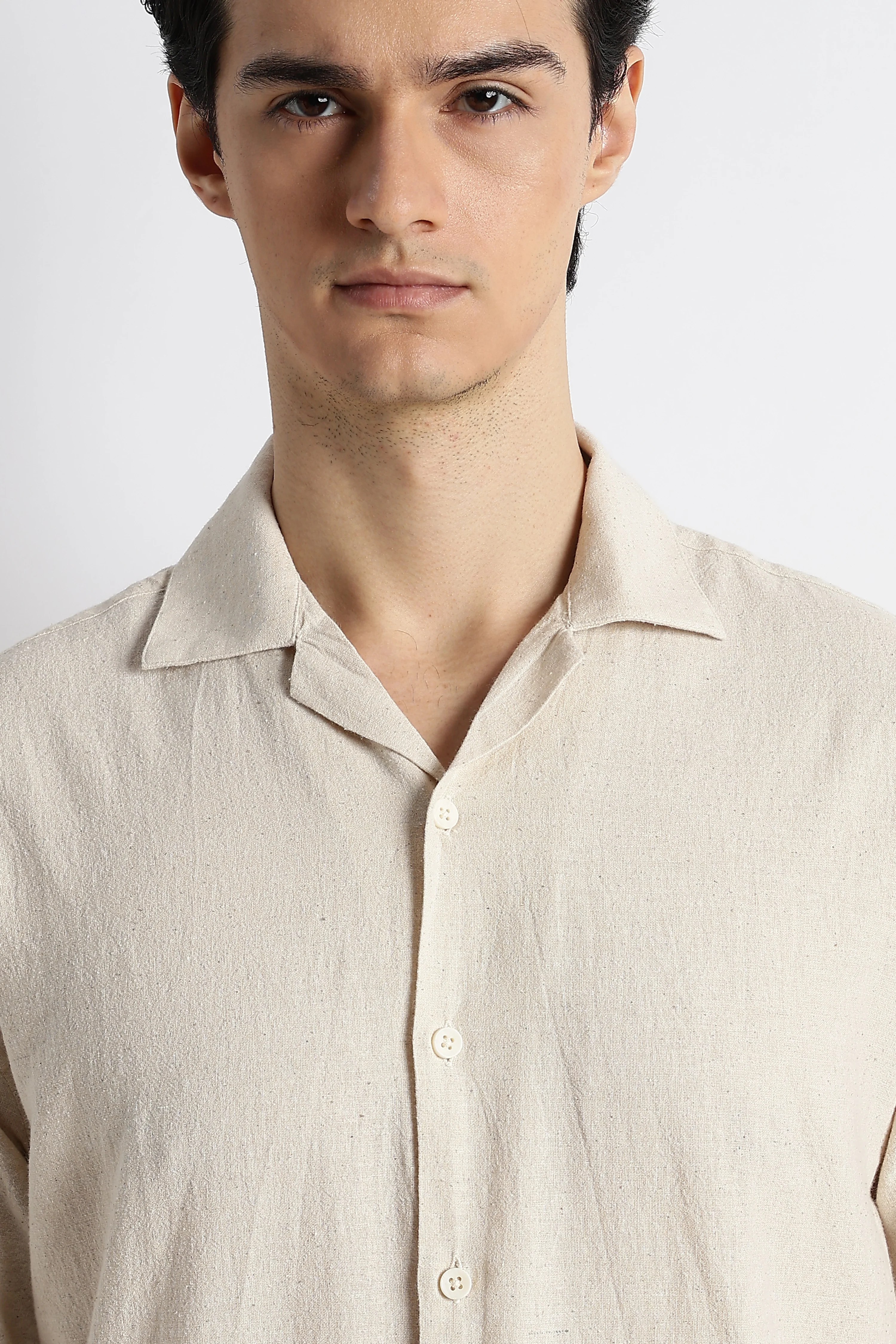 Men Cotton Cuban Collar Shirt - Image 5
