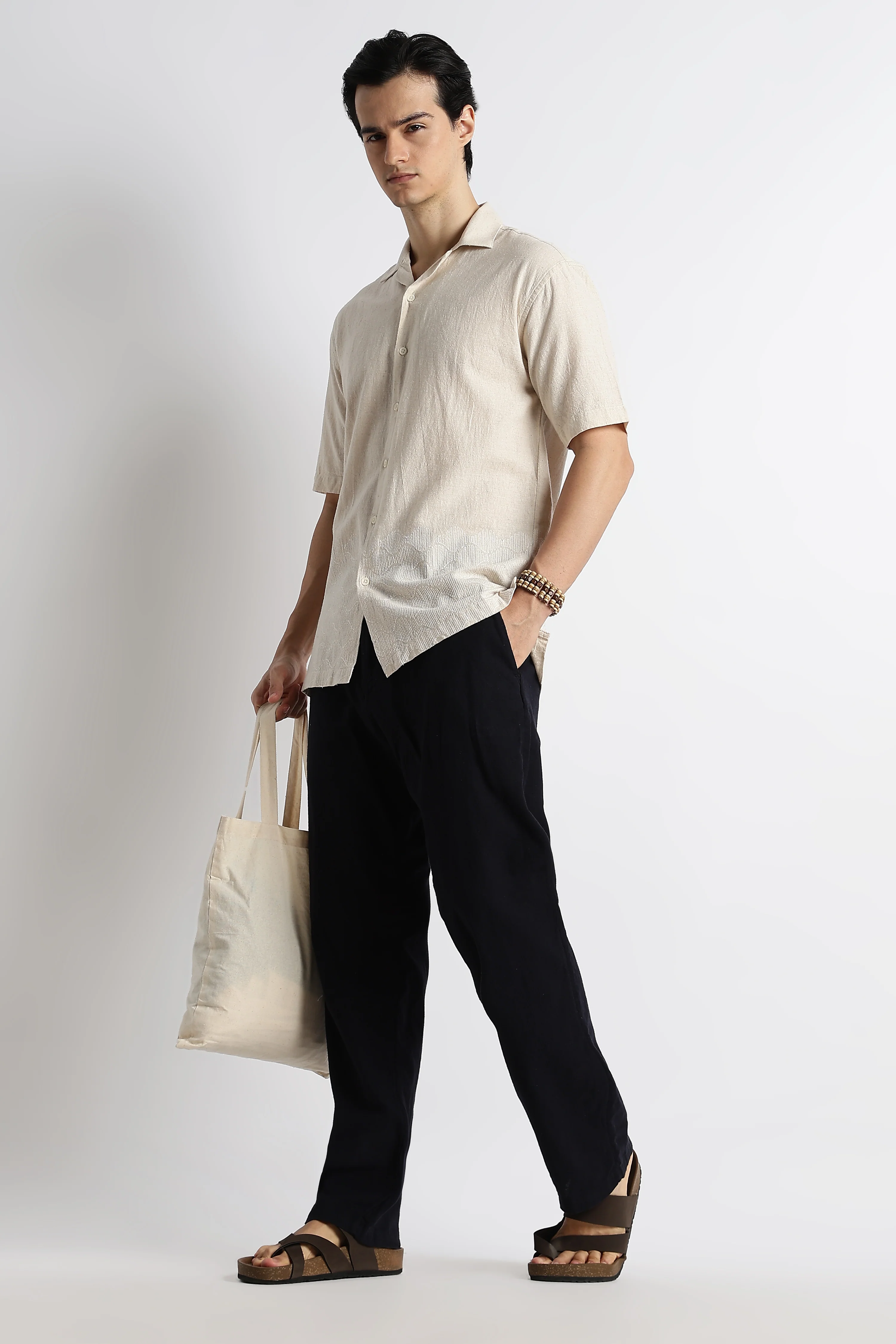 Men Cotton Cuban Collar Shirt - Image 7