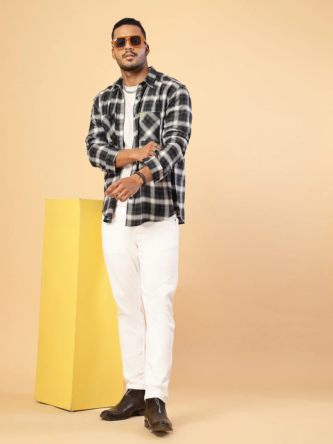 Men Cotton Fabric Flannel Oversized Shacket - Image 3