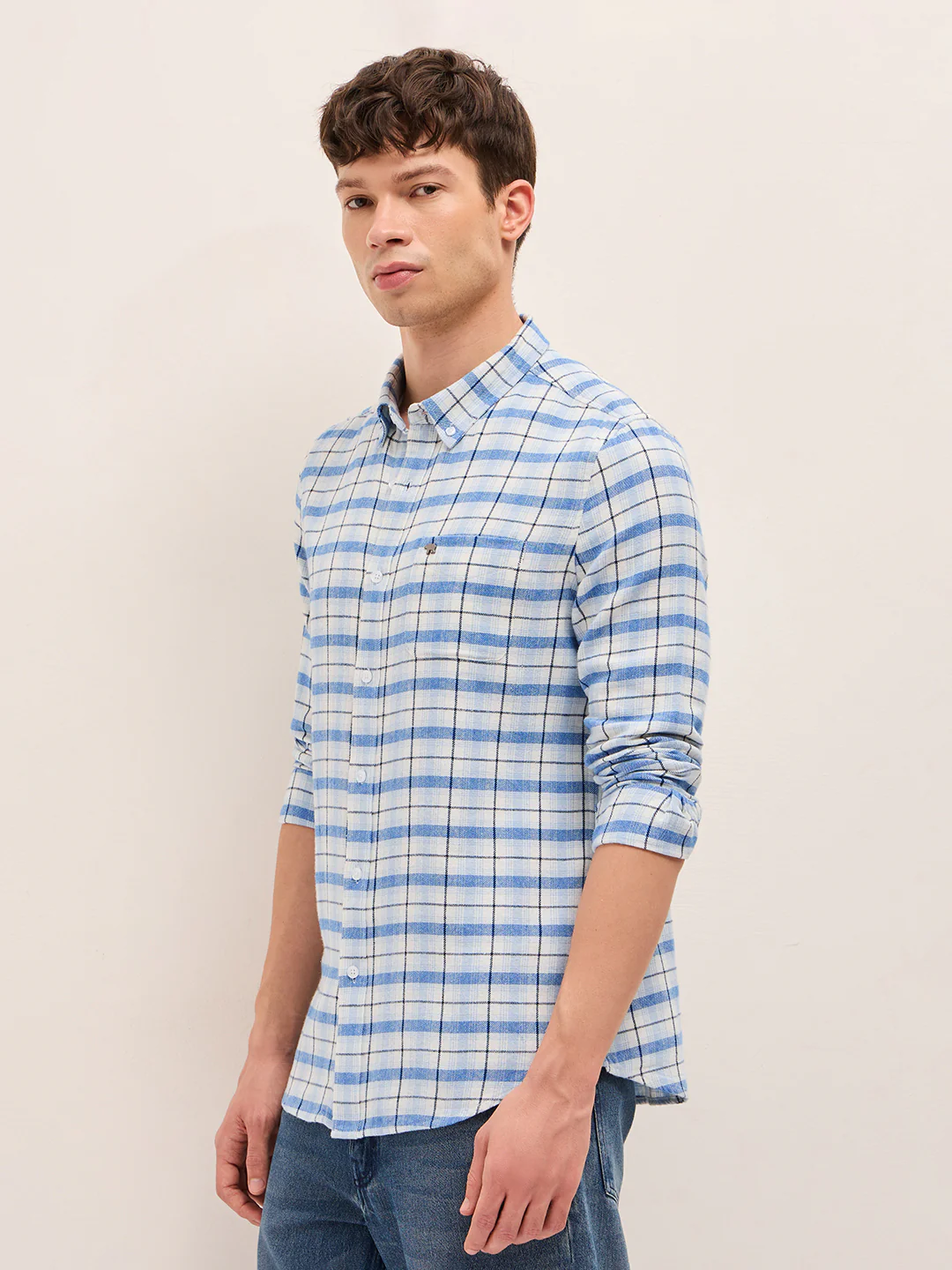 Men Cotton Flannel Shirt - Image 3