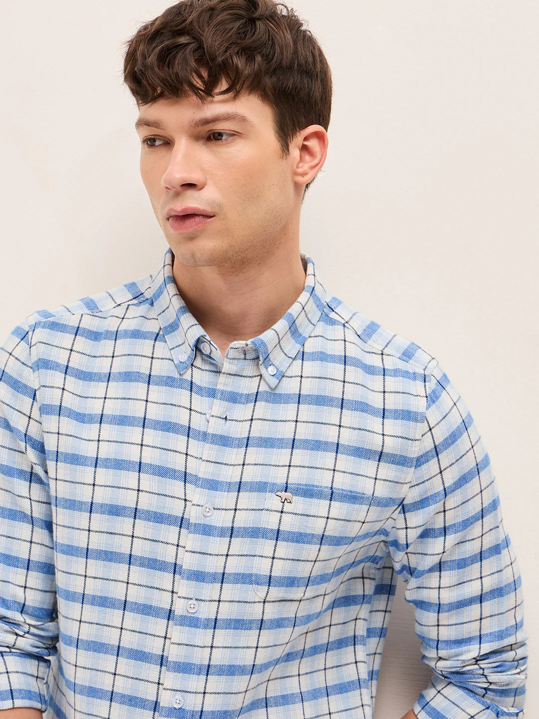 Men Cotton Flannel Shirt - Image 5