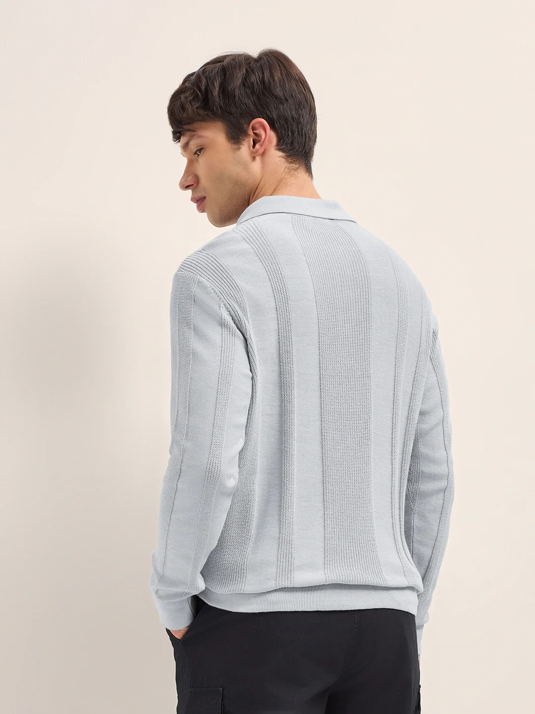 Men Cotton Flat Knit Polo T-Shirt - Image 2