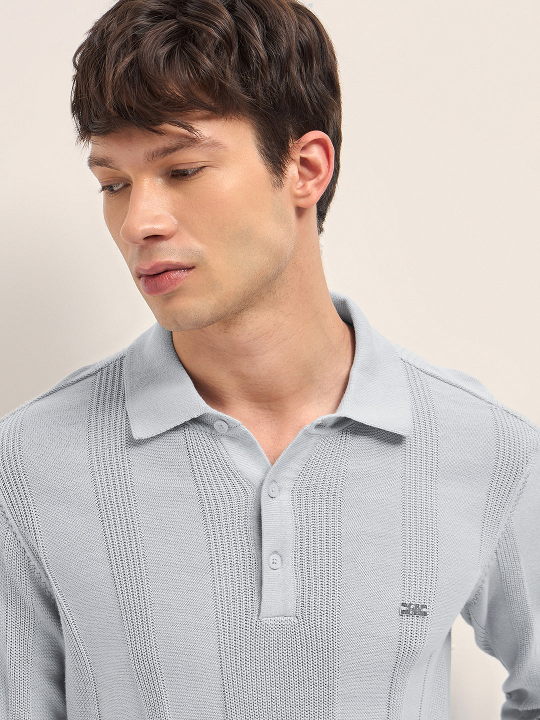Men Cotton Flat Knit Polo T-Shirt - Image 5