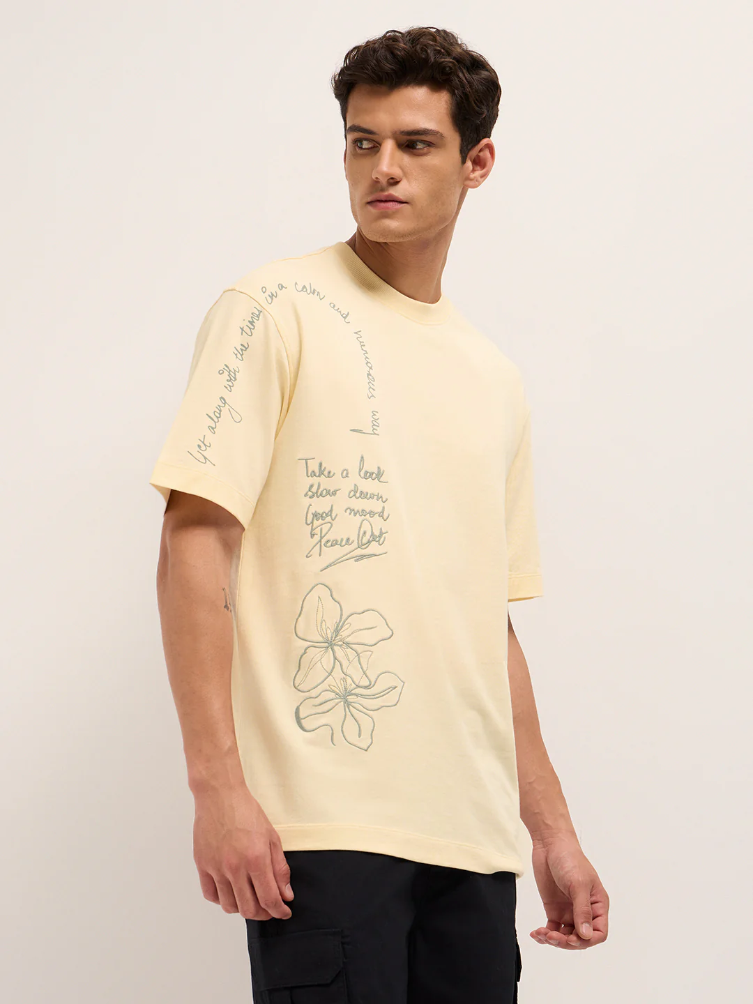 Men Cotton Graphic Printed Oversize Tshirt - Image 3