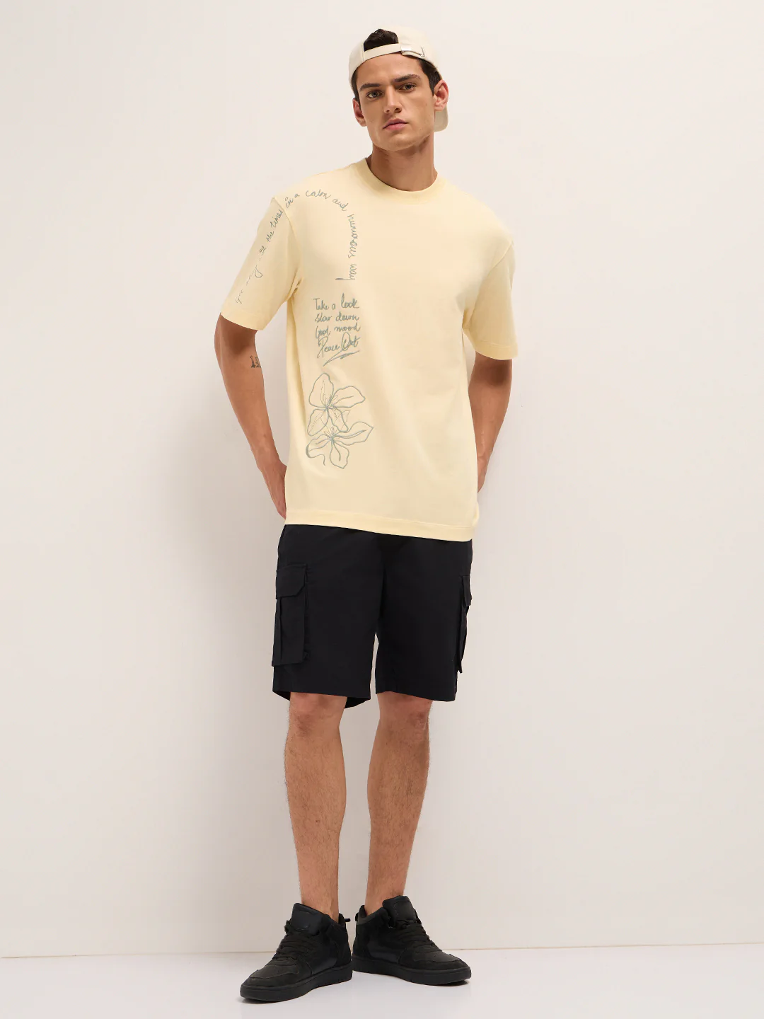 Men Cotton Graphic Printed Oversize Tshirt - Image 4