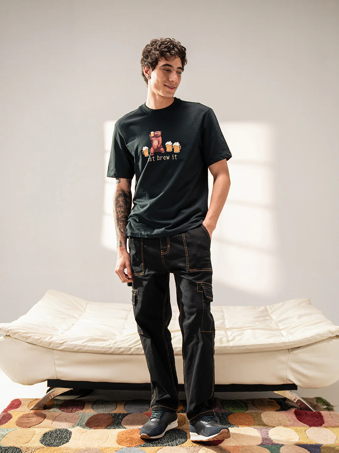 Men Cotton Graphic Printed Tshirt - Image 4