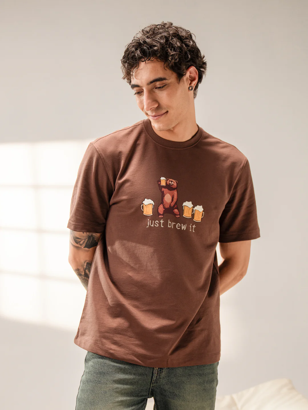 Men Cotton Graphic Printed Tshirt - Image 2