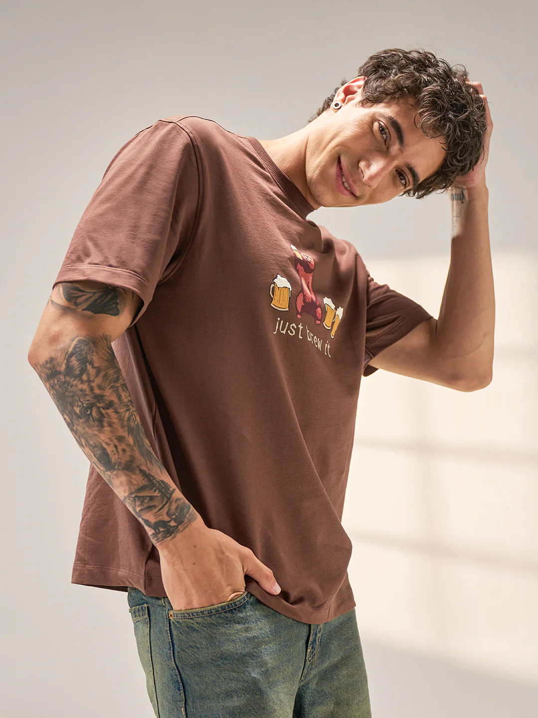 Men Cotton Graphic Printed Tshirt - Image 4