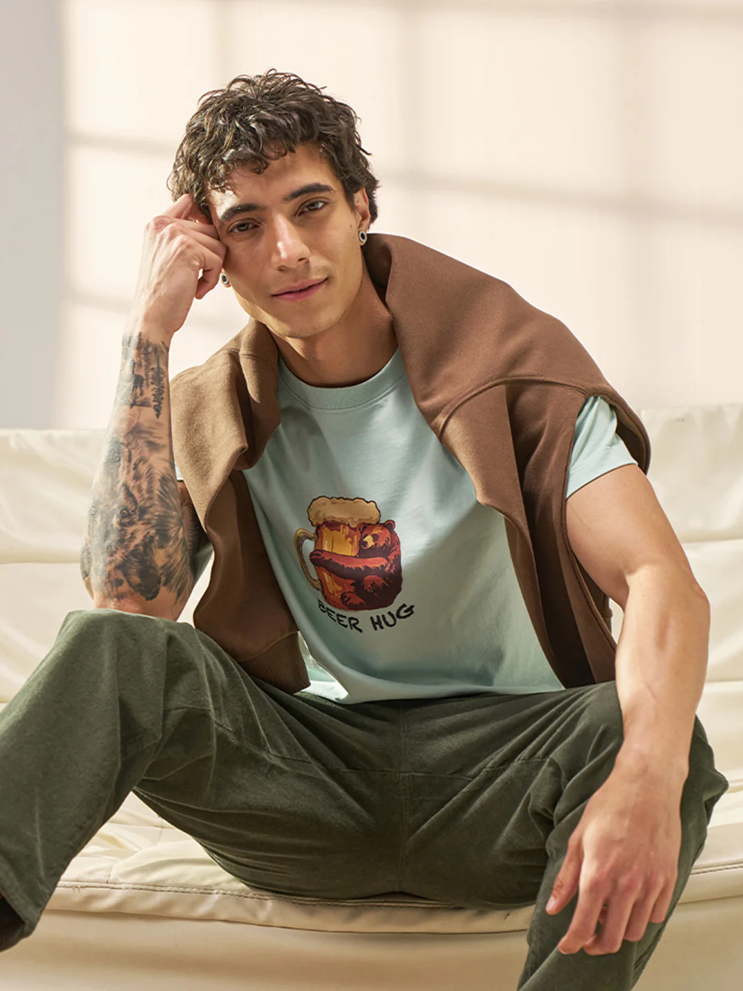 Men Cotton Graphic Printed Tshirt