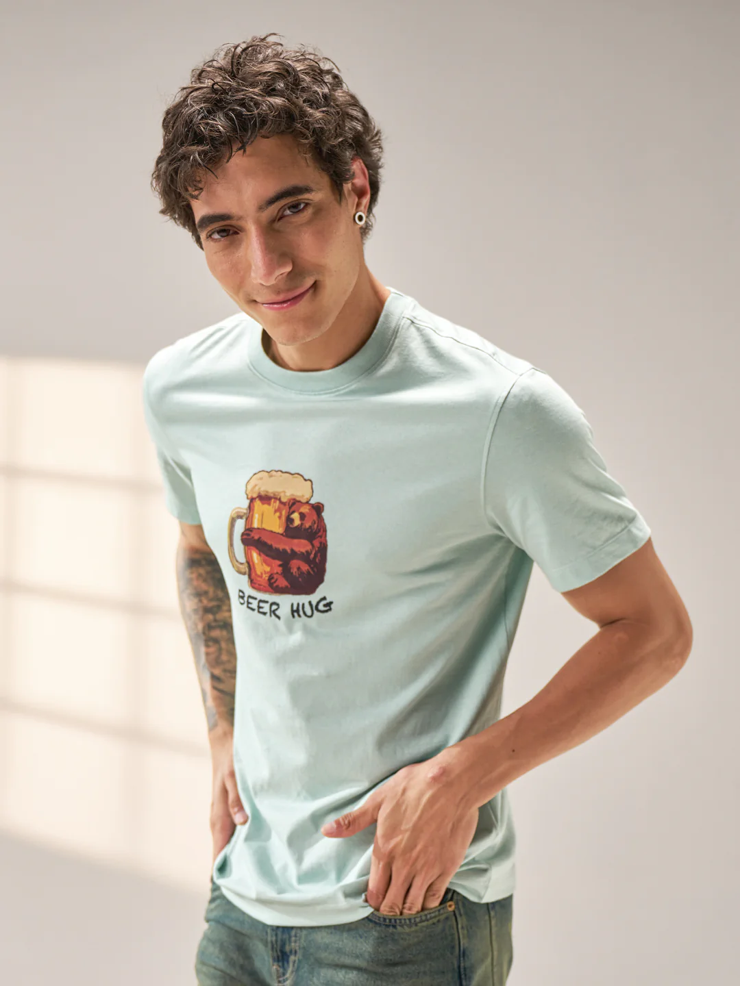 Men Cotton Graphic Printed Tshirt - Image 4