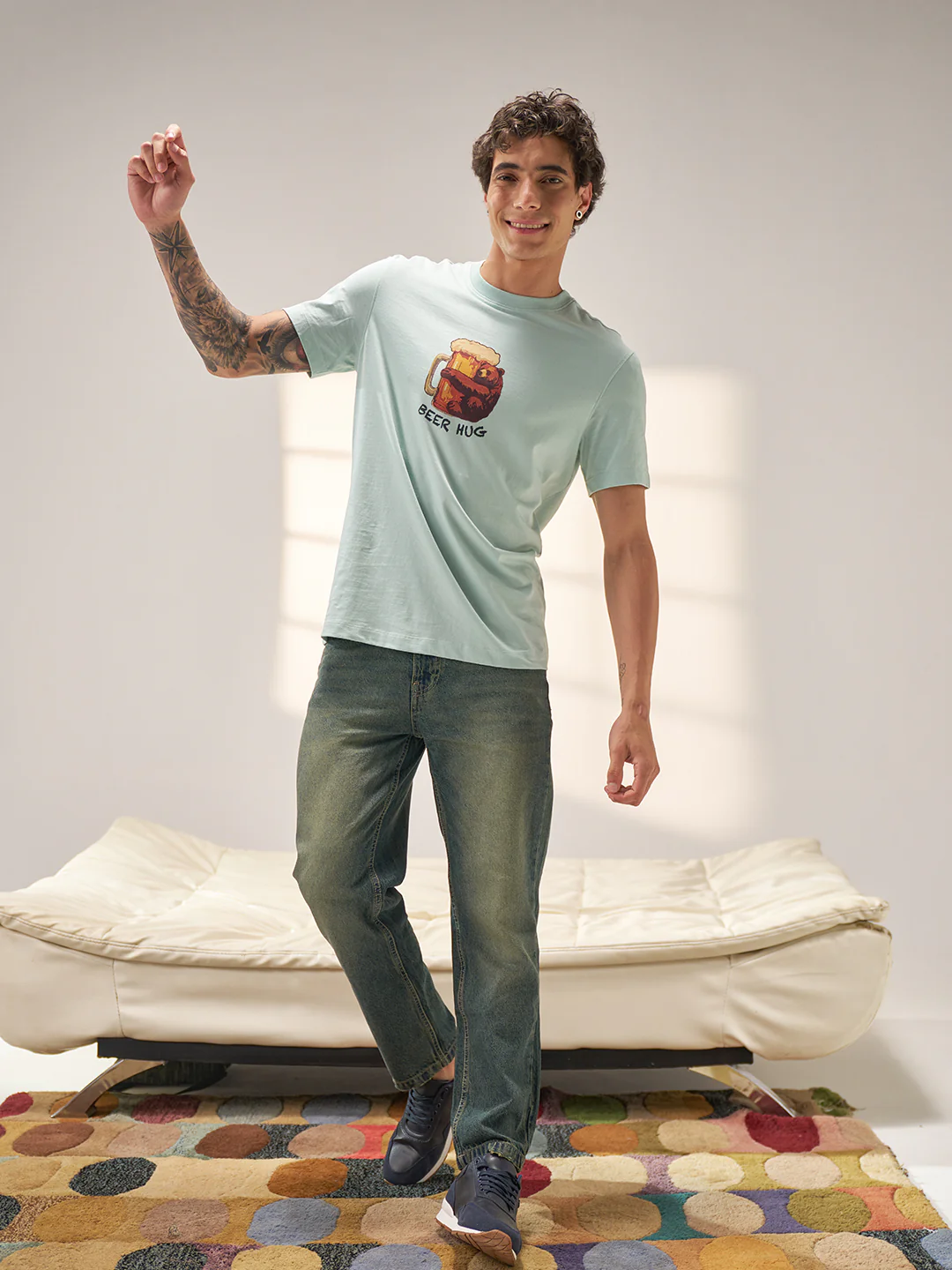 Men Cotton Graphic Printed Tshirt - Image 6