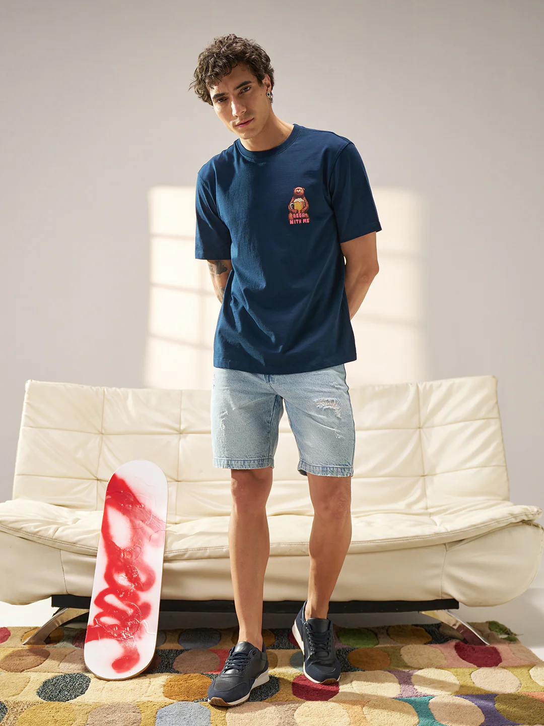 Men Cotton Graphic Printed Tshirt - Image 3