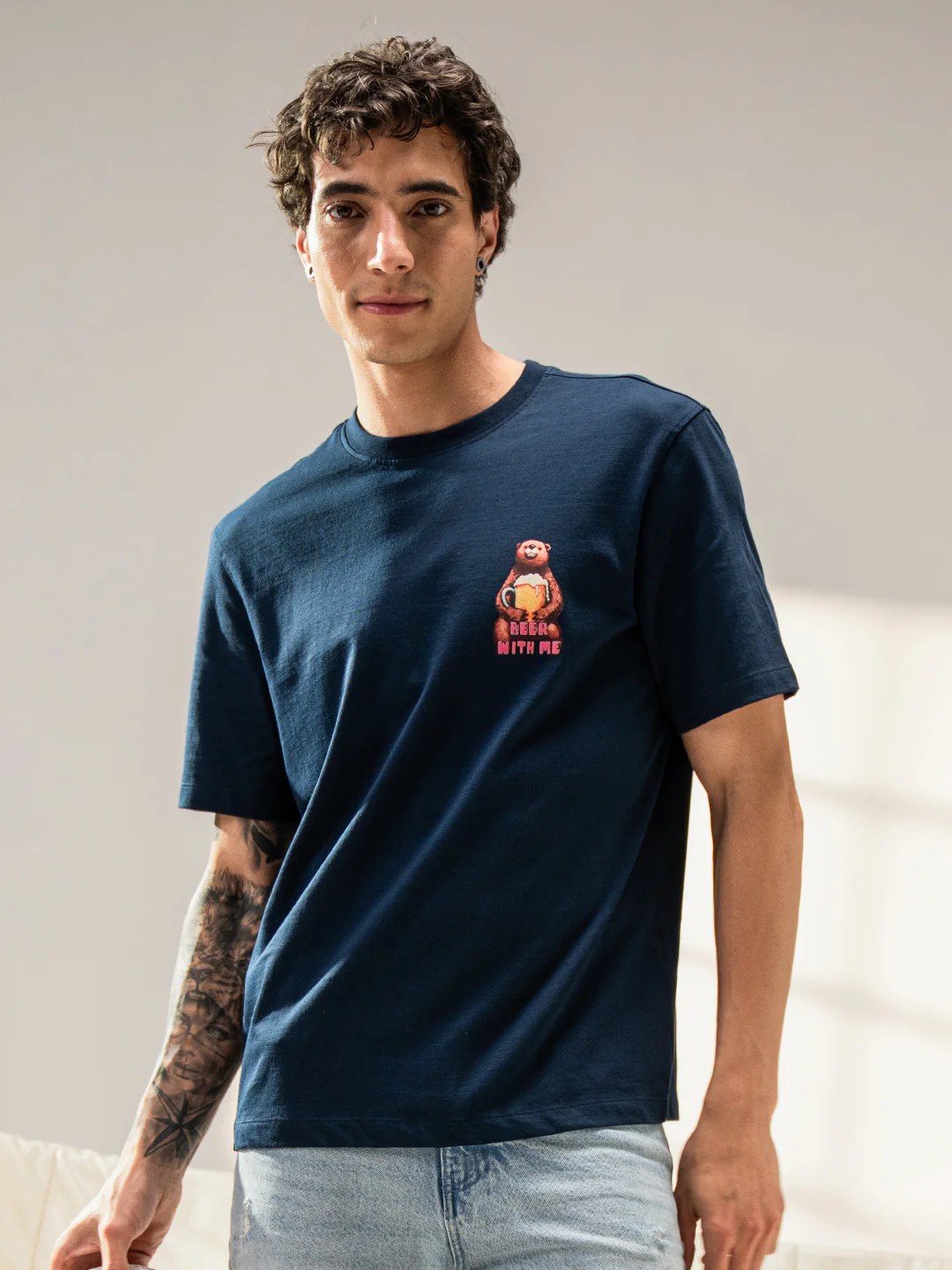 Men Cotton Graphic Printed Tshirt - Image 4