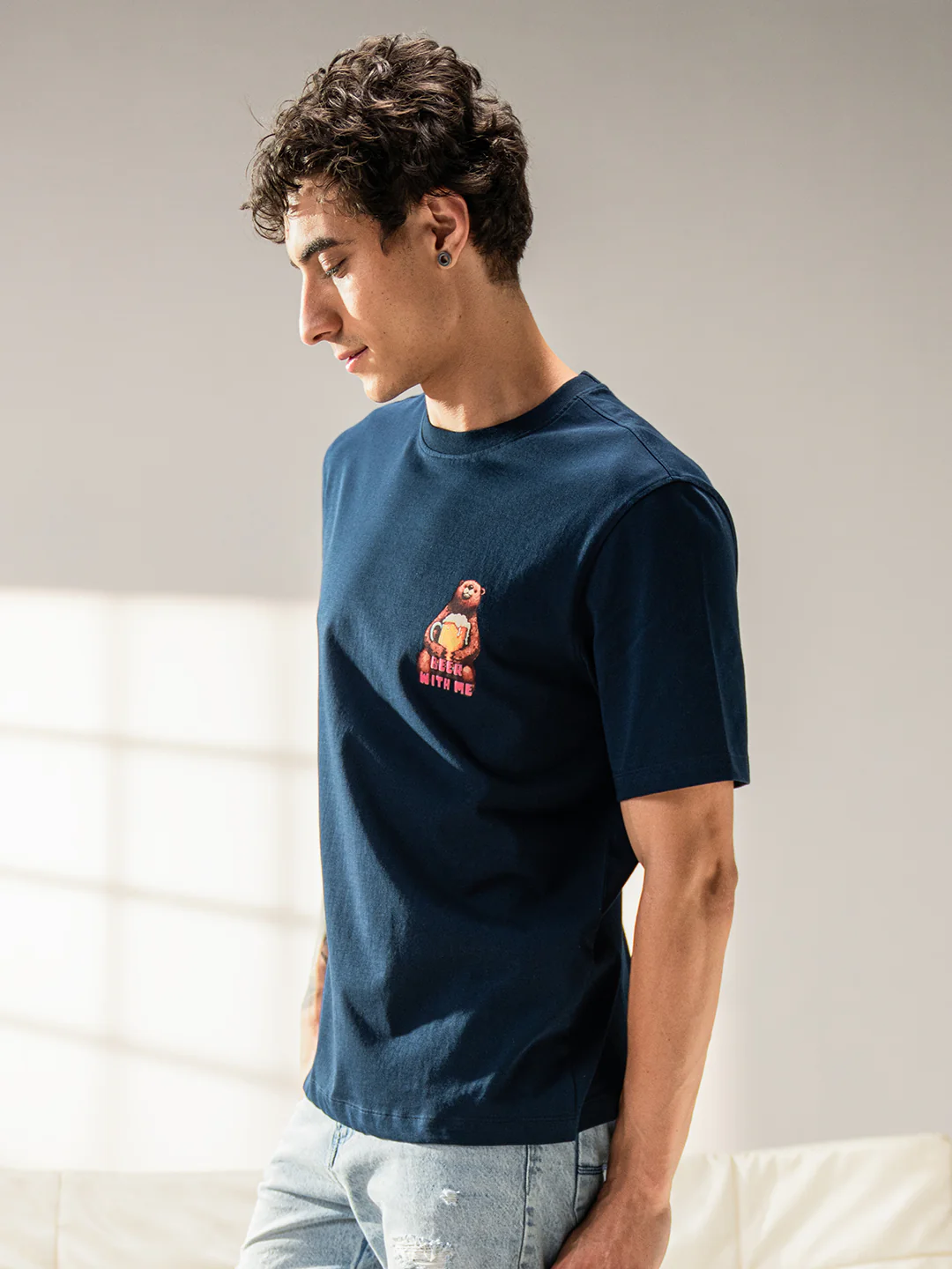 Men Cotton Graphic Printed Tshirt - Image 5