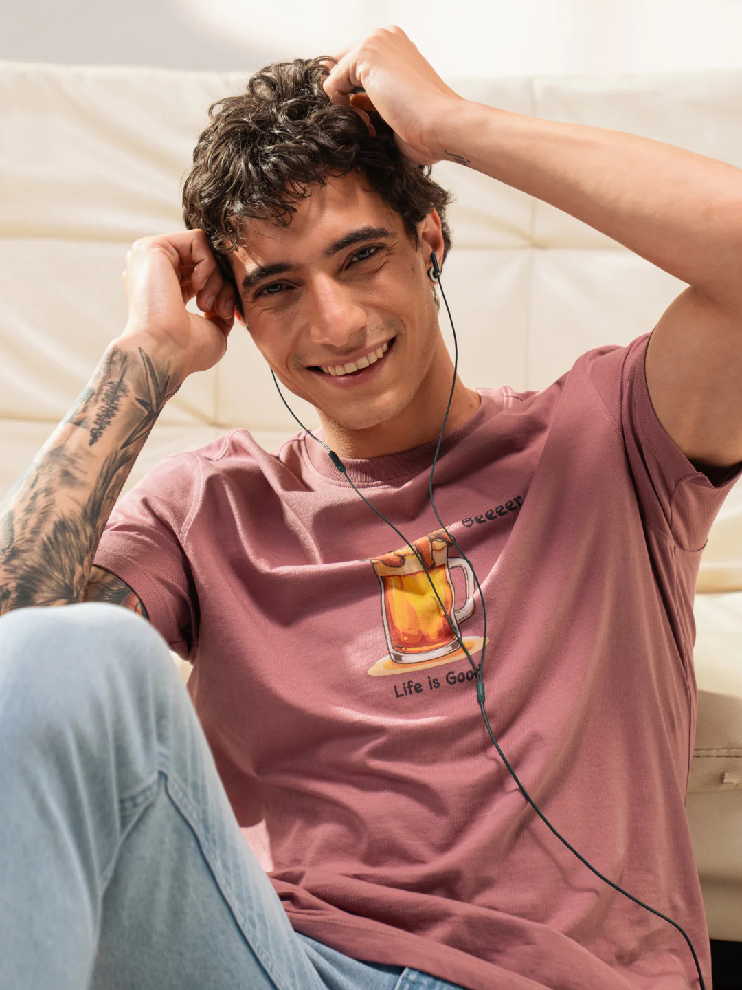 Men Cotton Graphic Printed Tshirt - Image 2