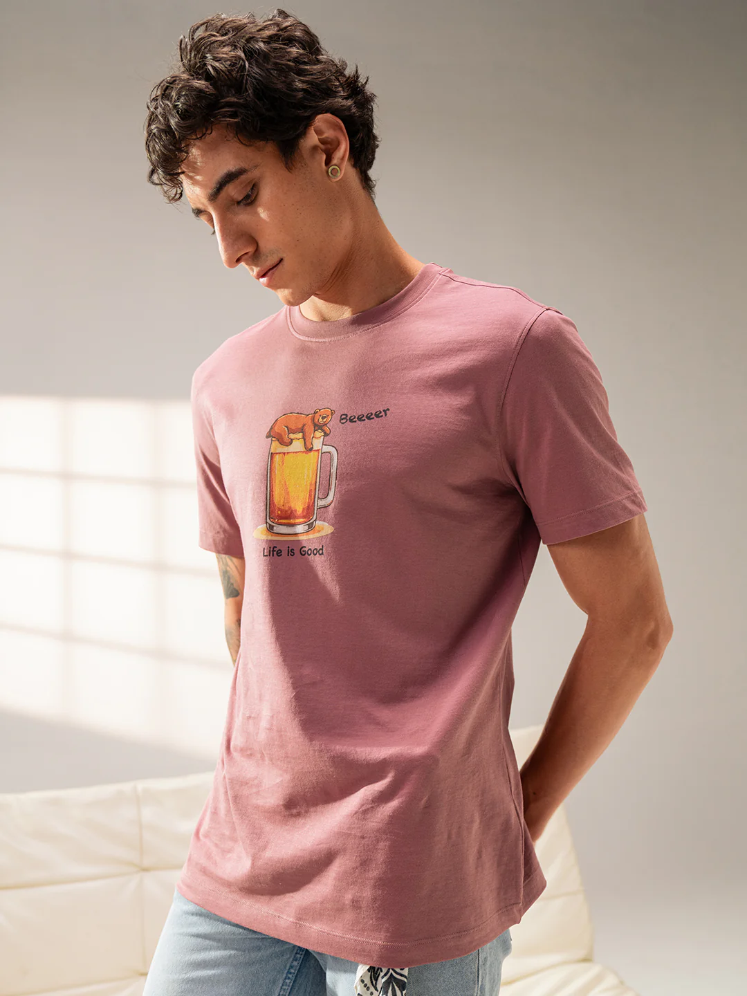Men Cotton Graphic Printed Tshirt - Image 4