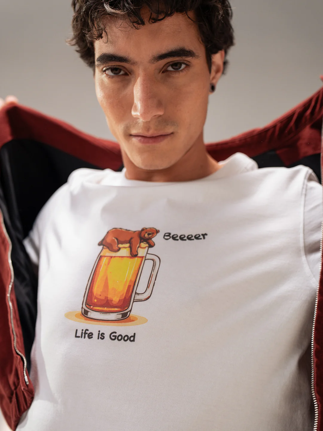 Men Cotton Graphic Printed Tshirt - Image 2