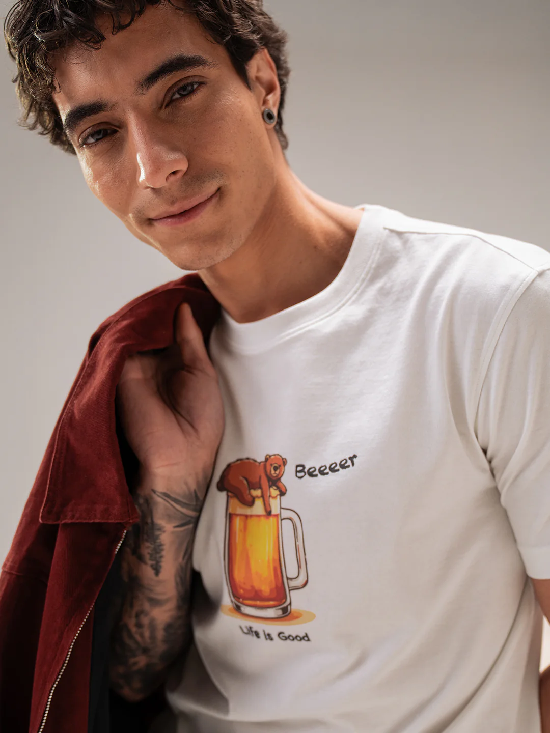Men Cotton Graphic Printed Tshirt - Image 7