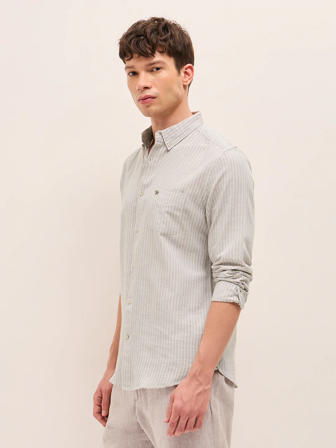 Men Cotton Linen Casual Shirt - Image 3