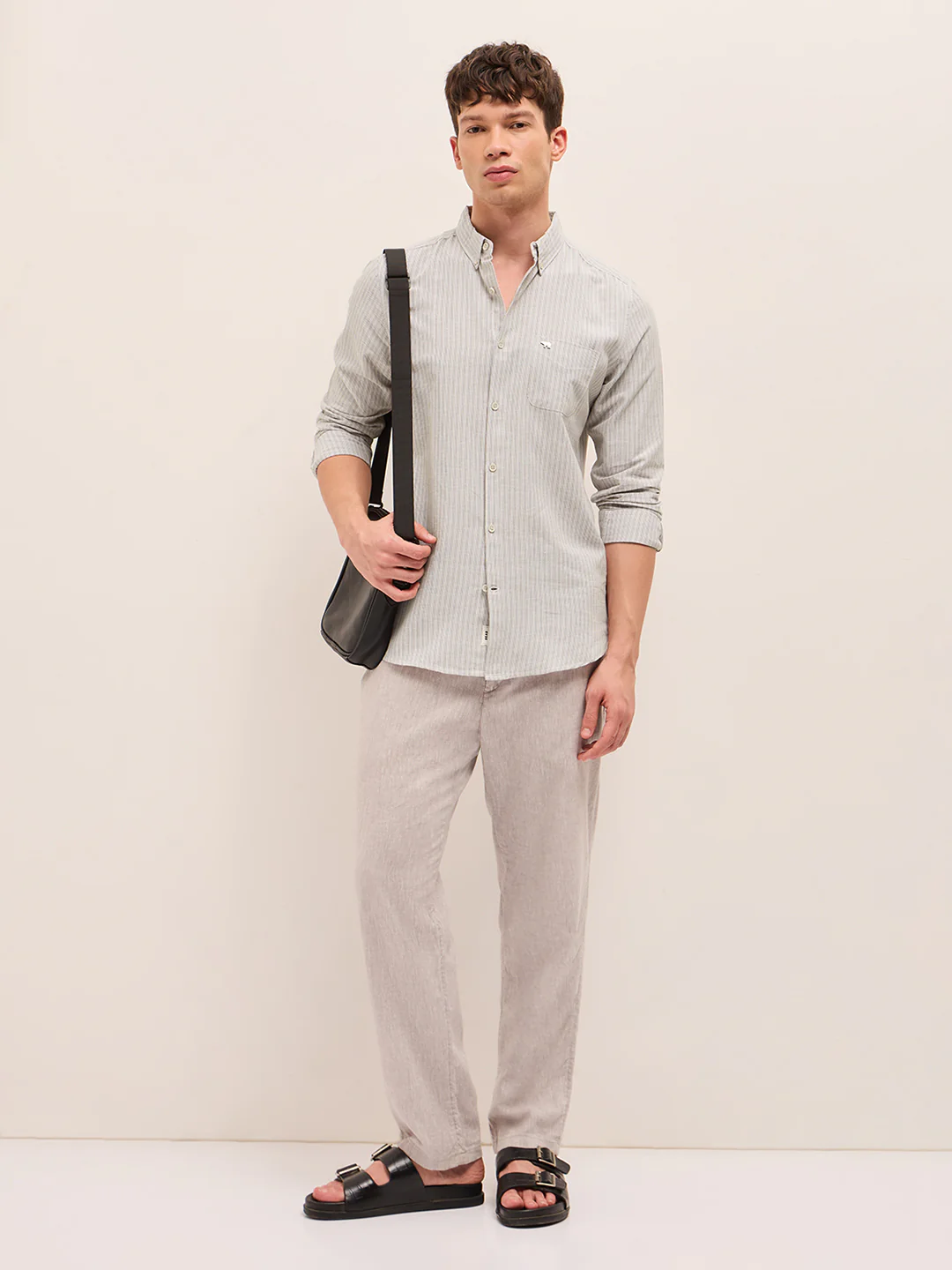 Men Cotton Linen Casual Shirt - Image 4