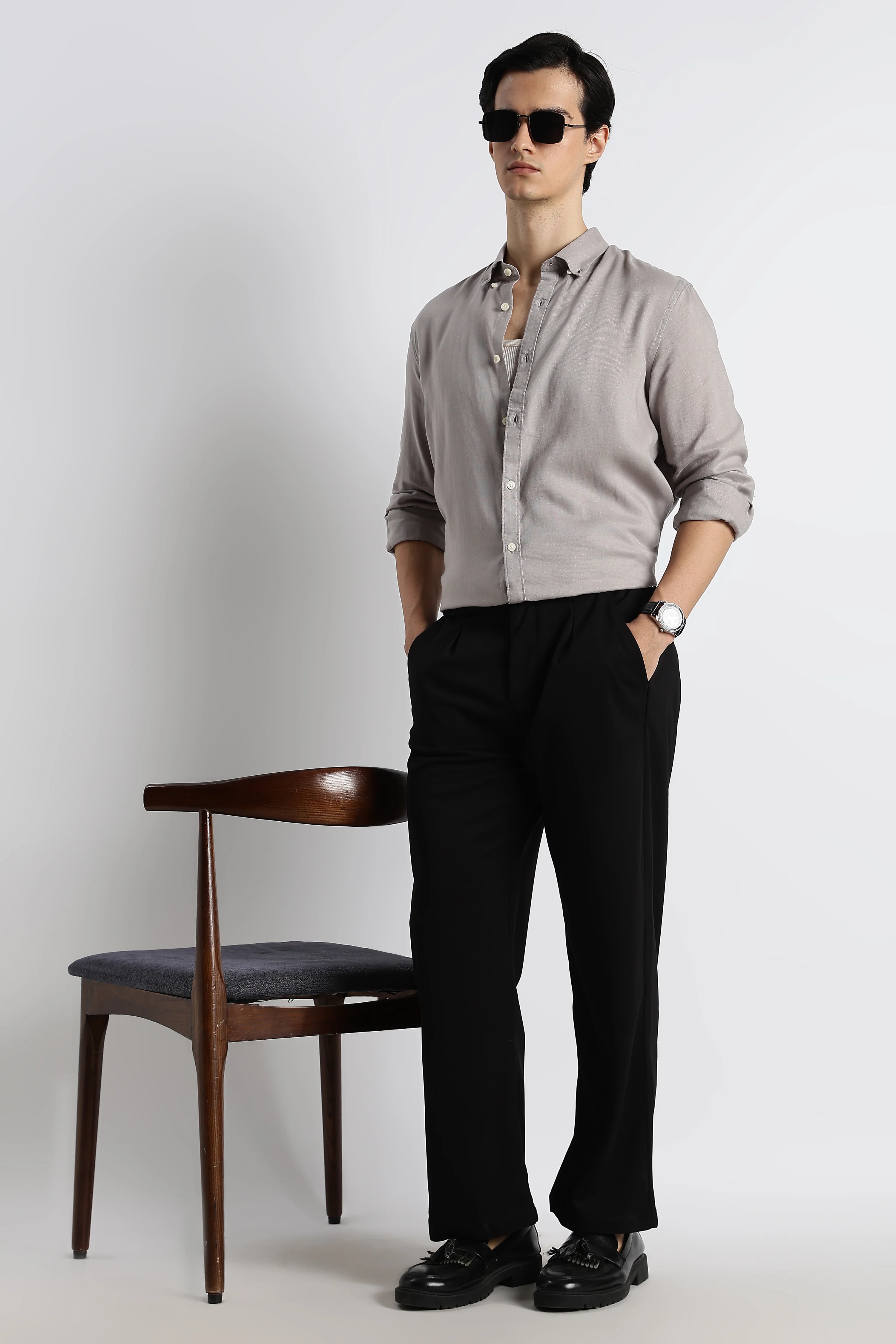 Men Cotton-Linen Shirt