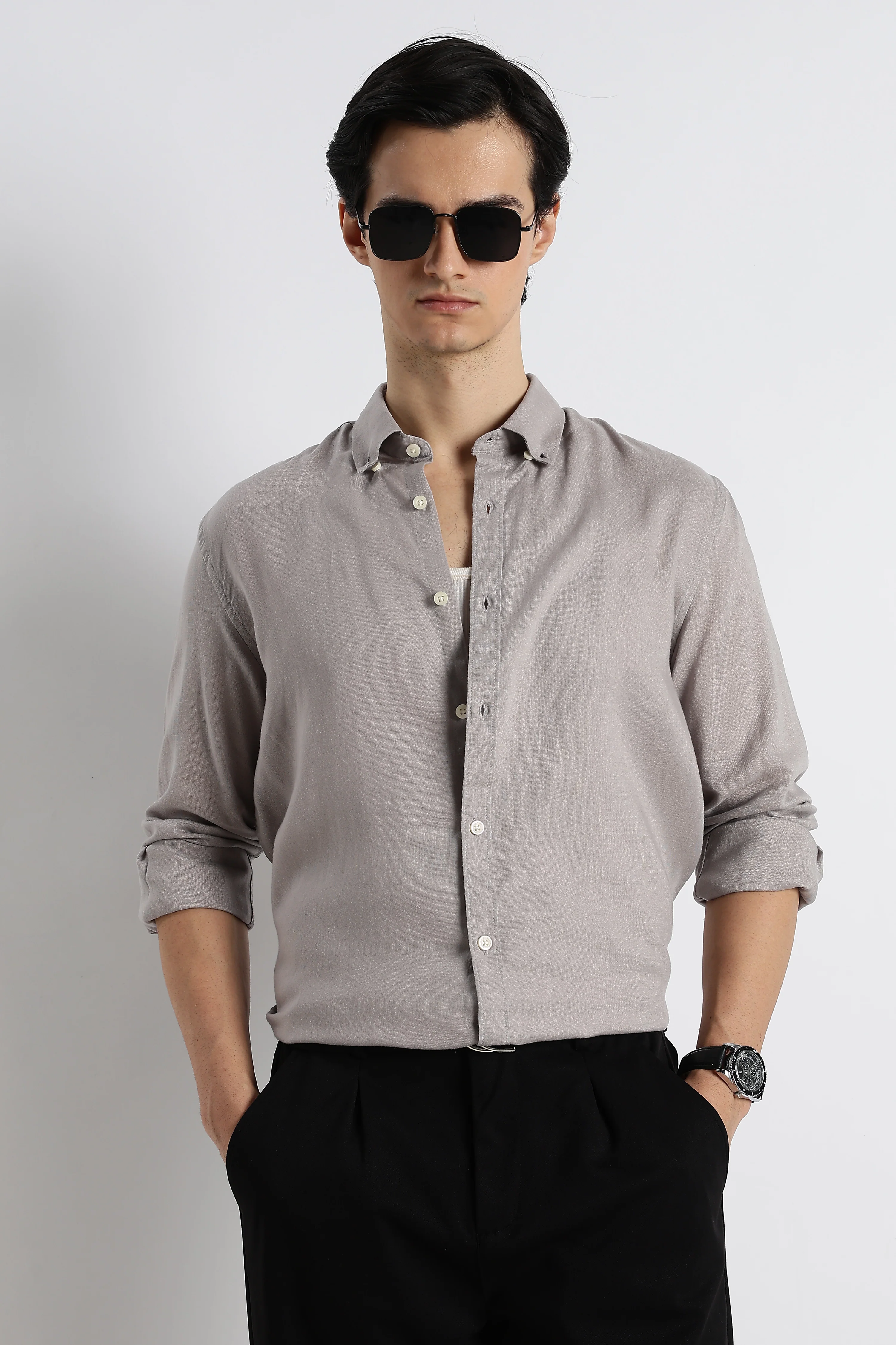 Men Cotton-Linen Shirt - Image 7