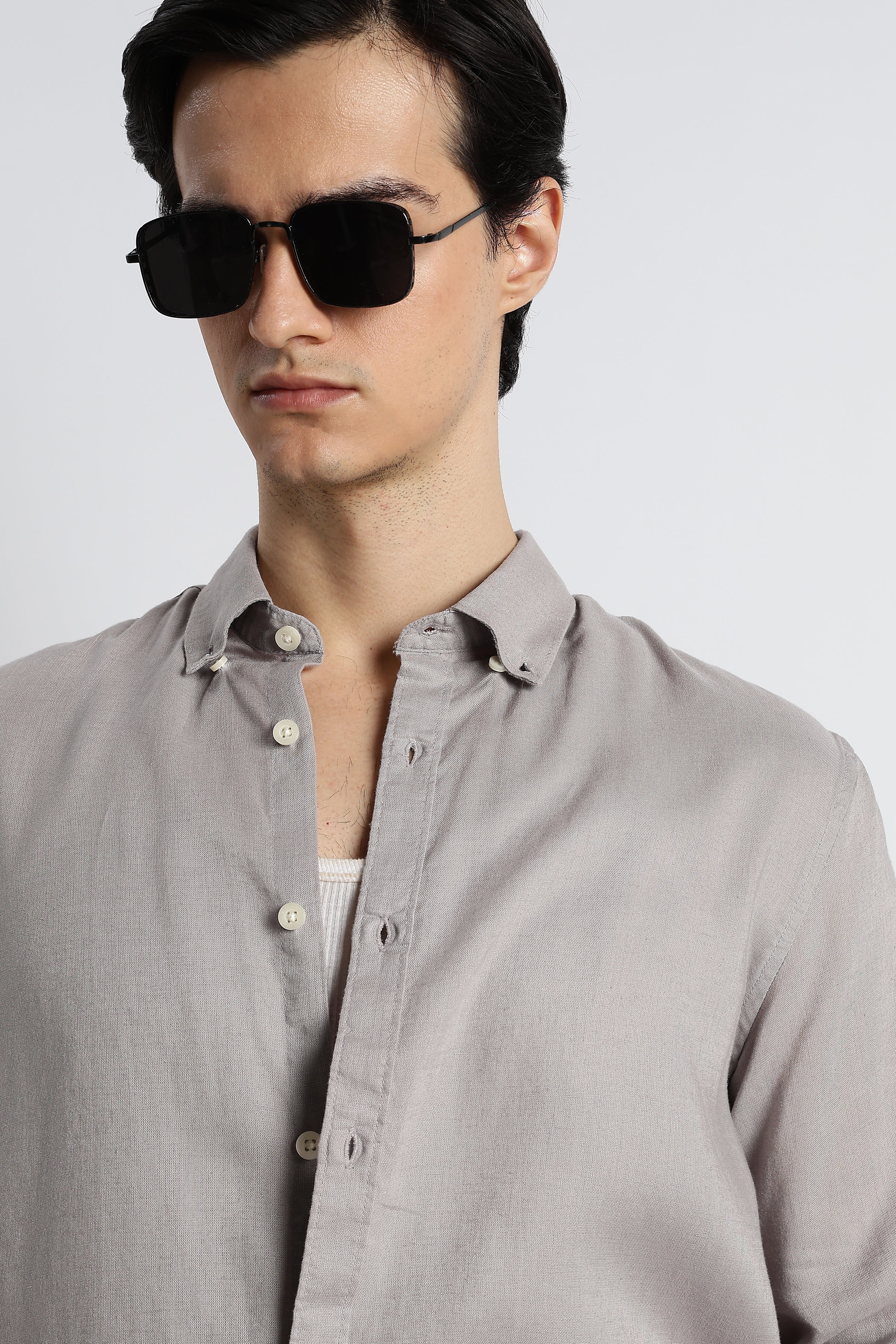 Men Cotton-Linen Shirt - Image 8