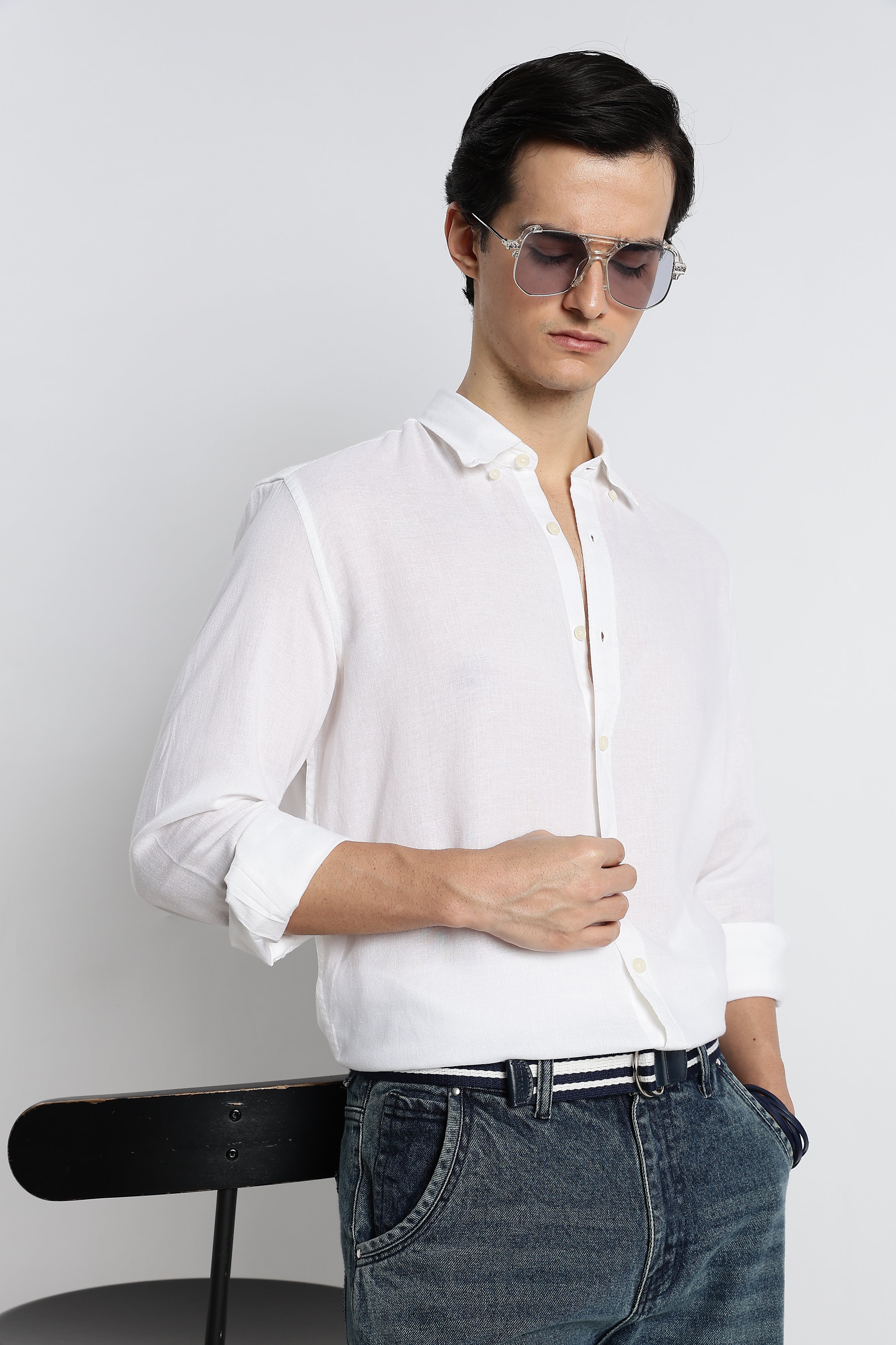 Men Cotton-Linen Shirt - Image 11