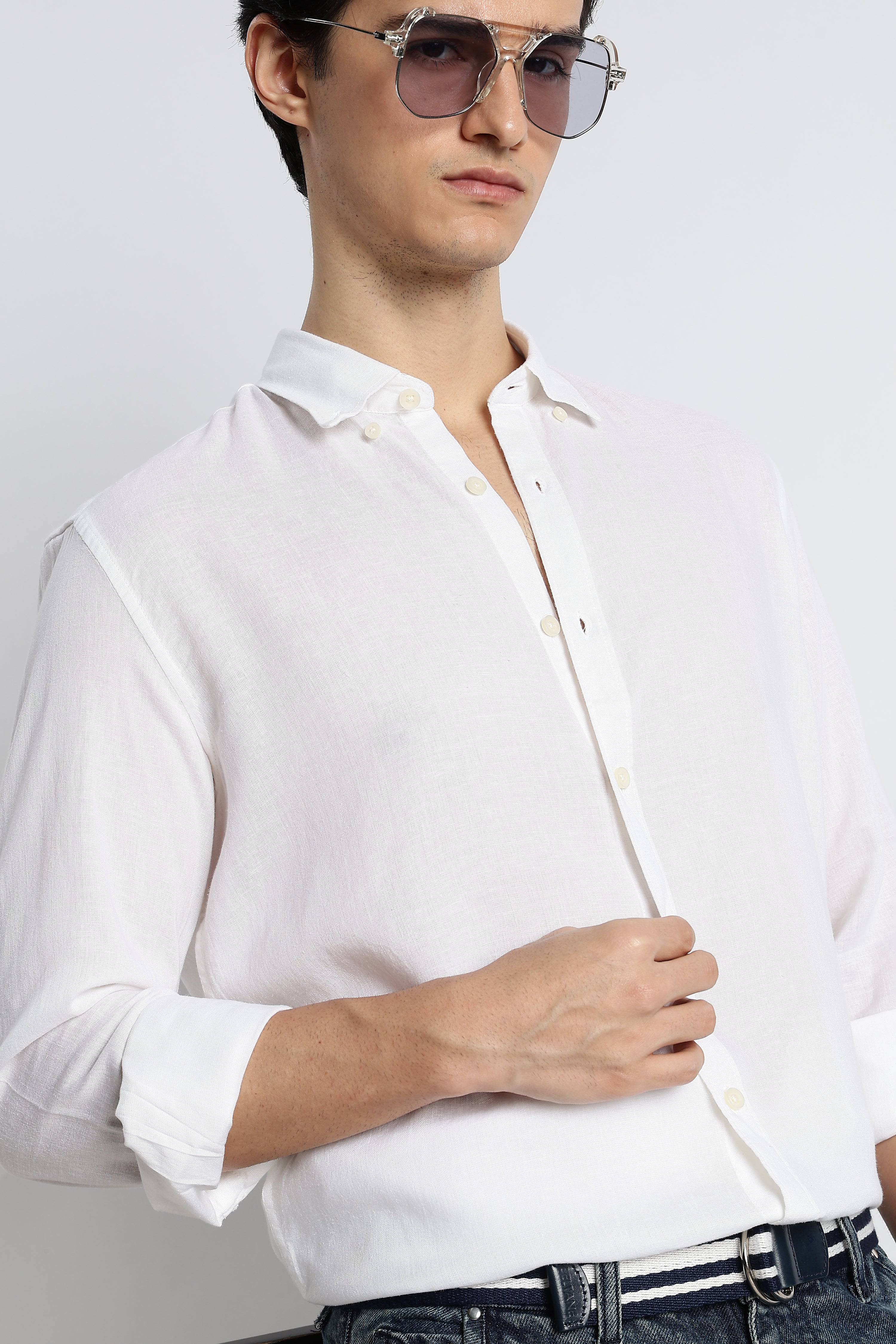 Men Cotton-Linen Shirt - Image 12
