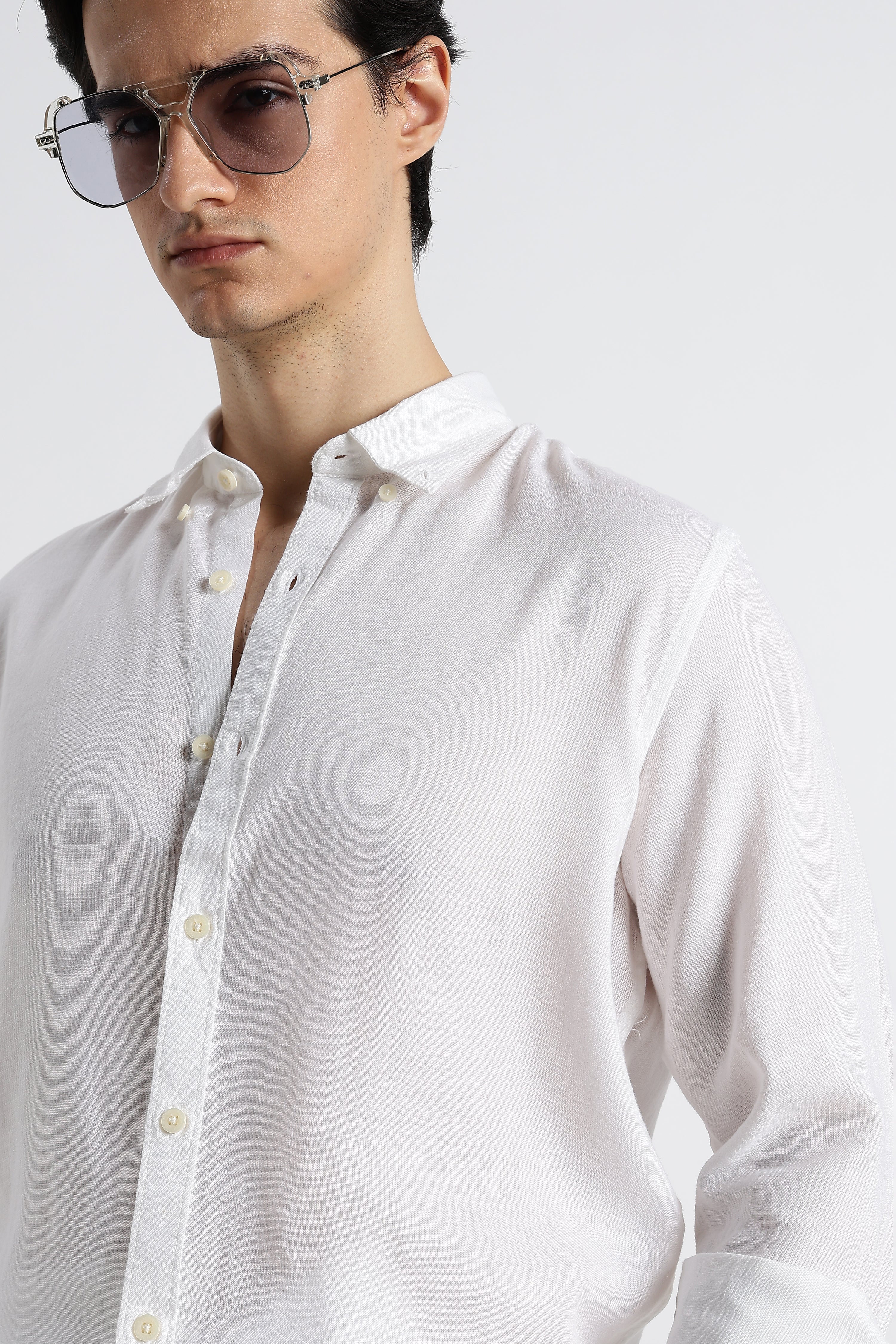 Men Cotton-Linen Shirt - Image 9