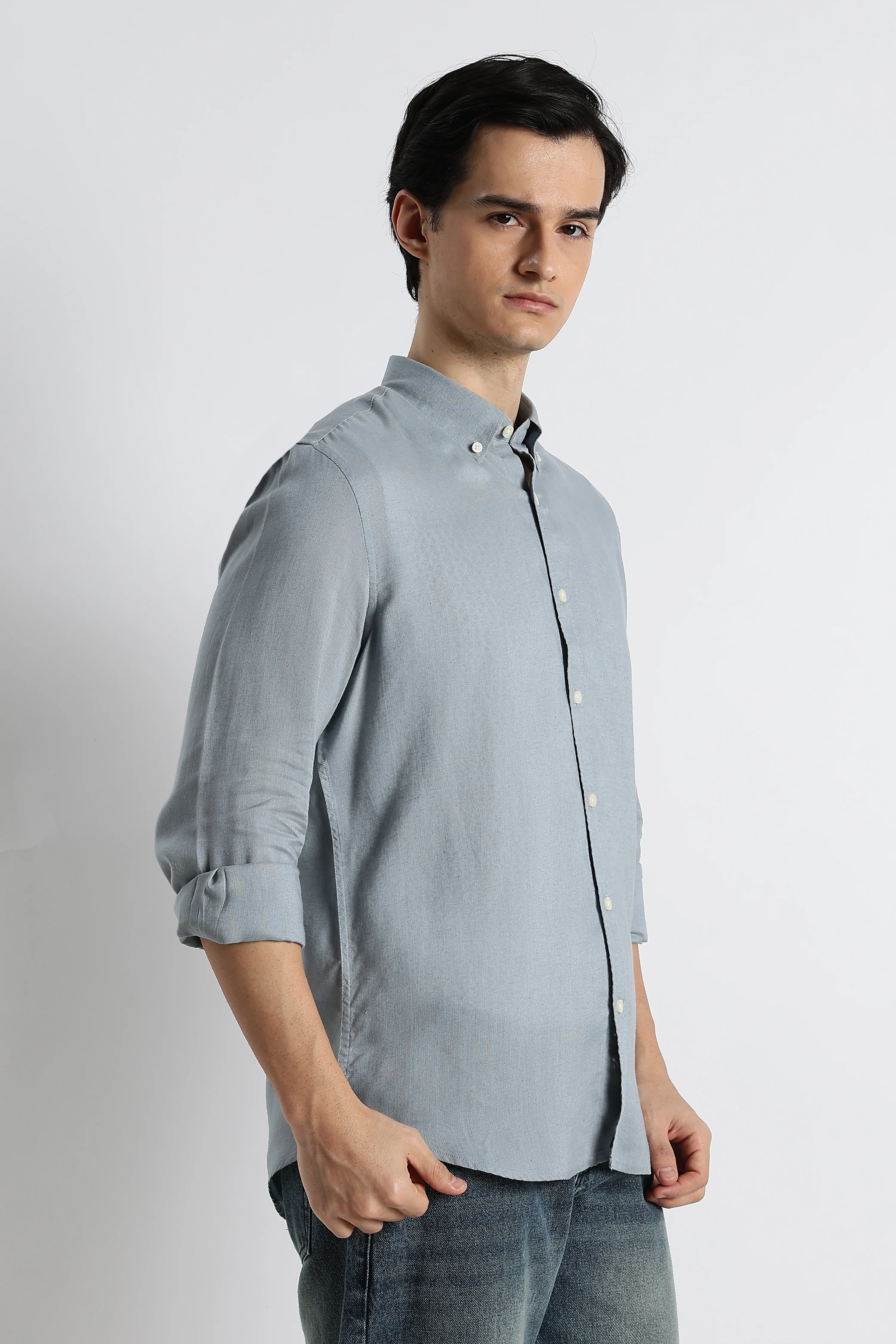 Men Cotton-Linen Shirt - Image 11