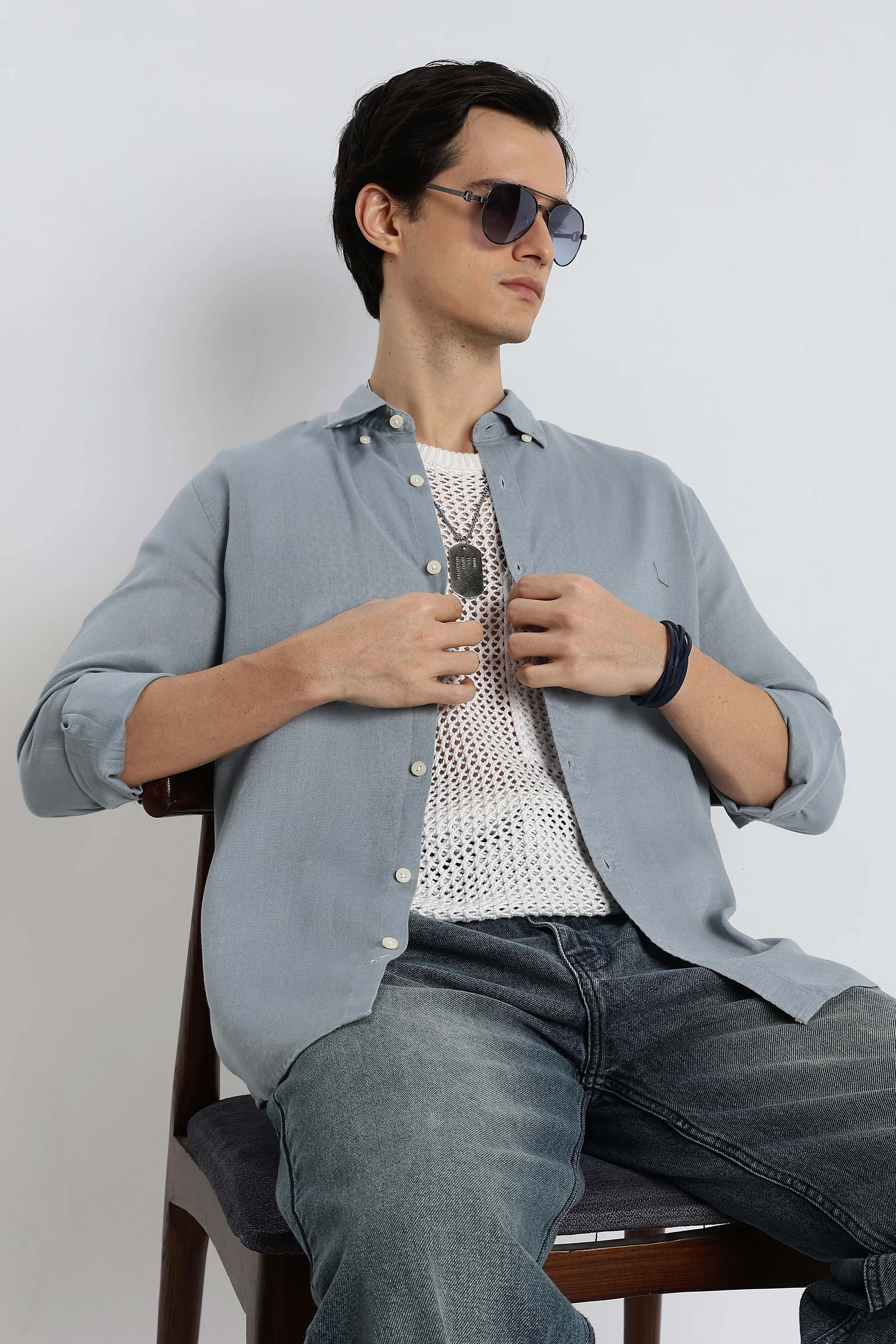 Men Cotton-Linen Shirt - Image 5