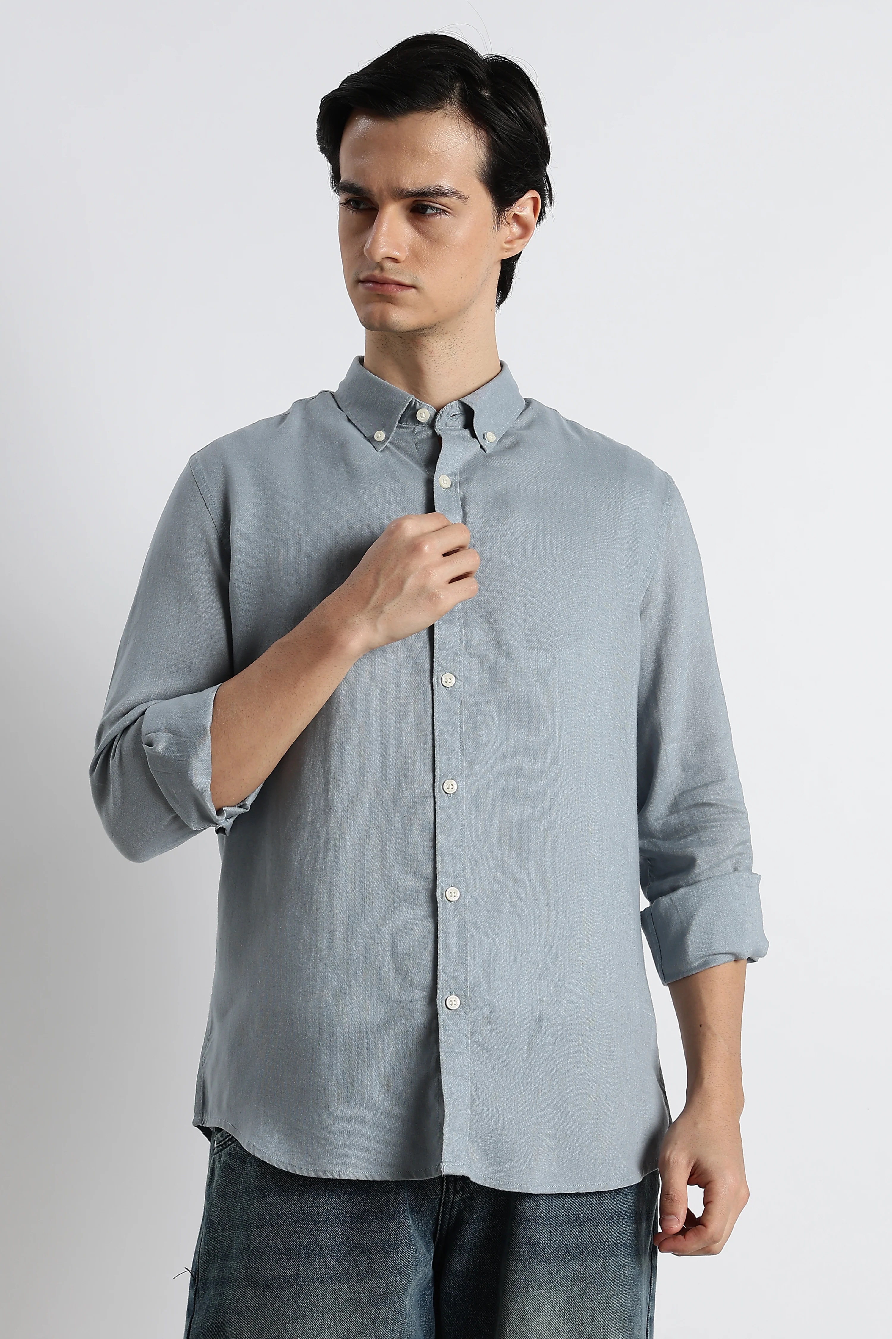 Men Cotton-Linen Shirt - Image 9