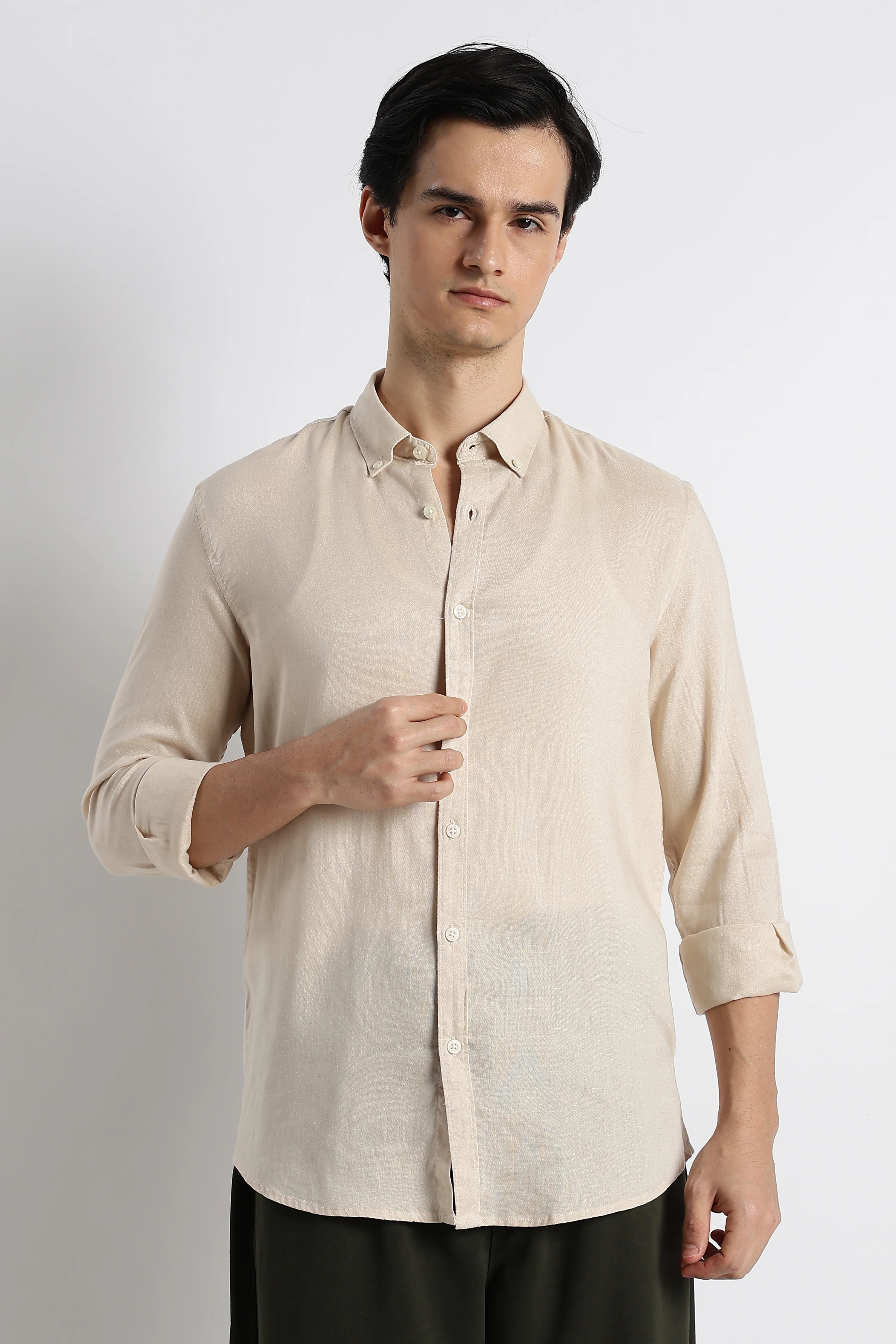 Men Cotton-Linen Shirt - Image 4