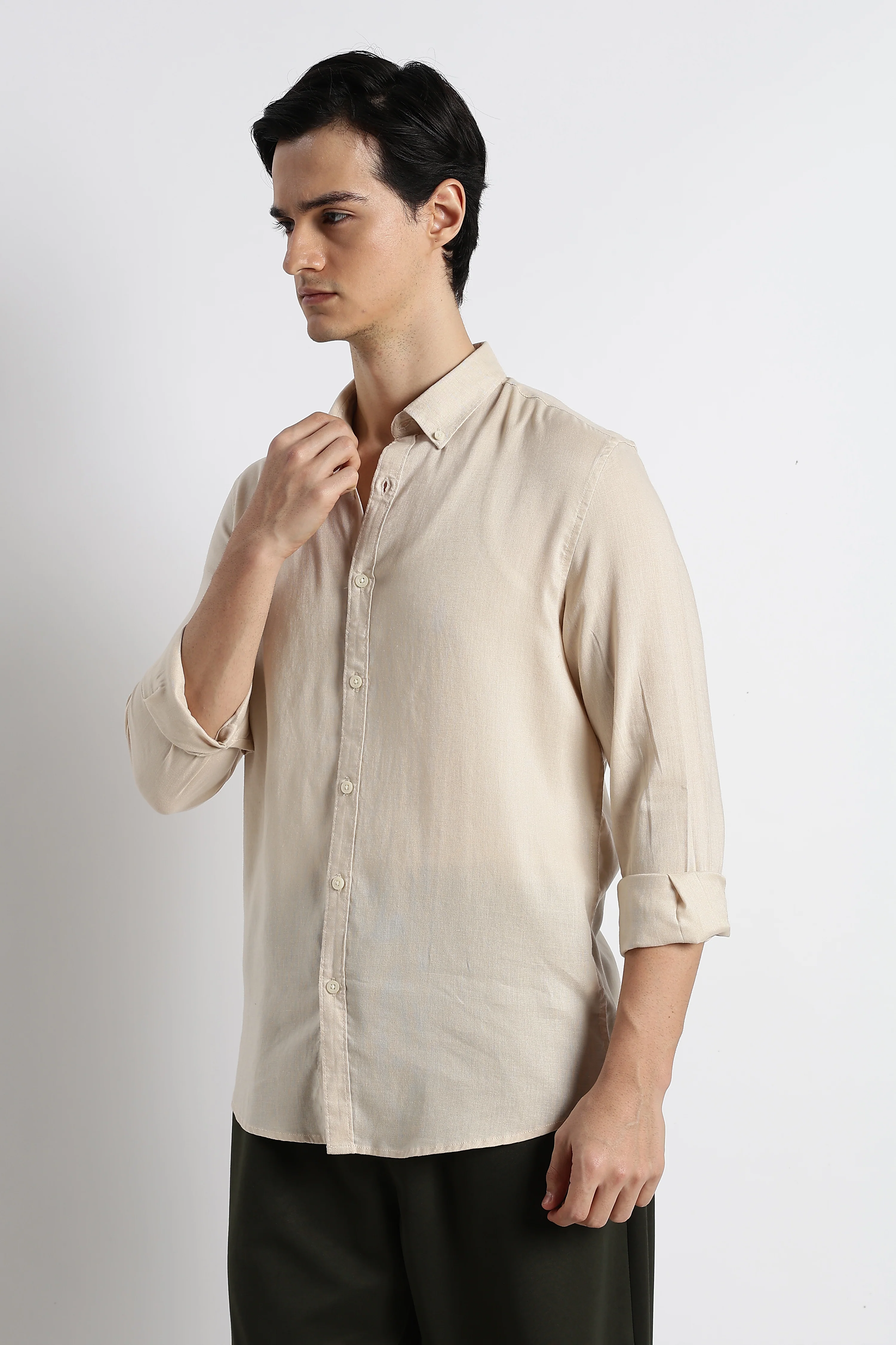 Men Cotton-Linen Shirt - Image 5