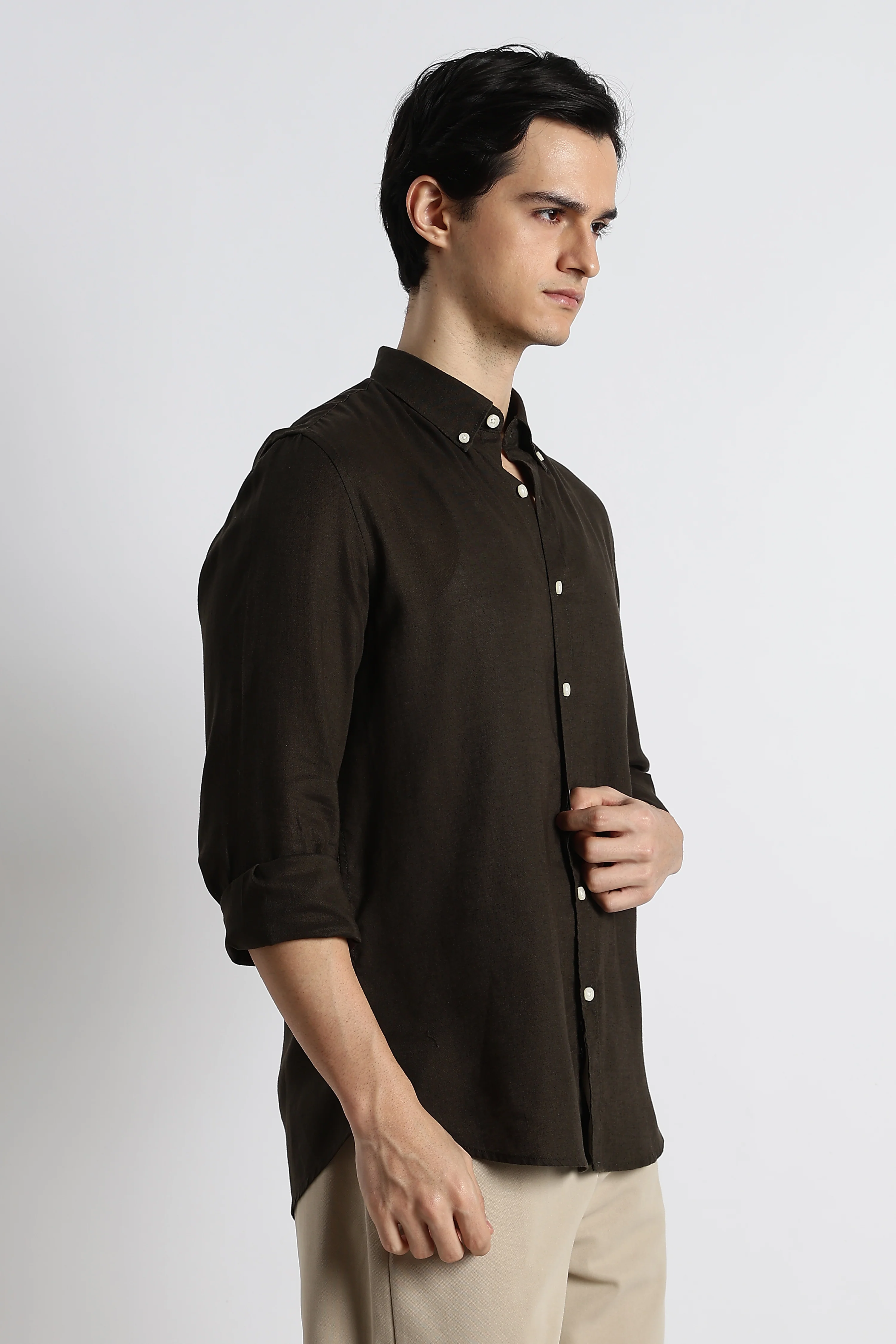 Men Cotton-Linen Shirt - Image 11