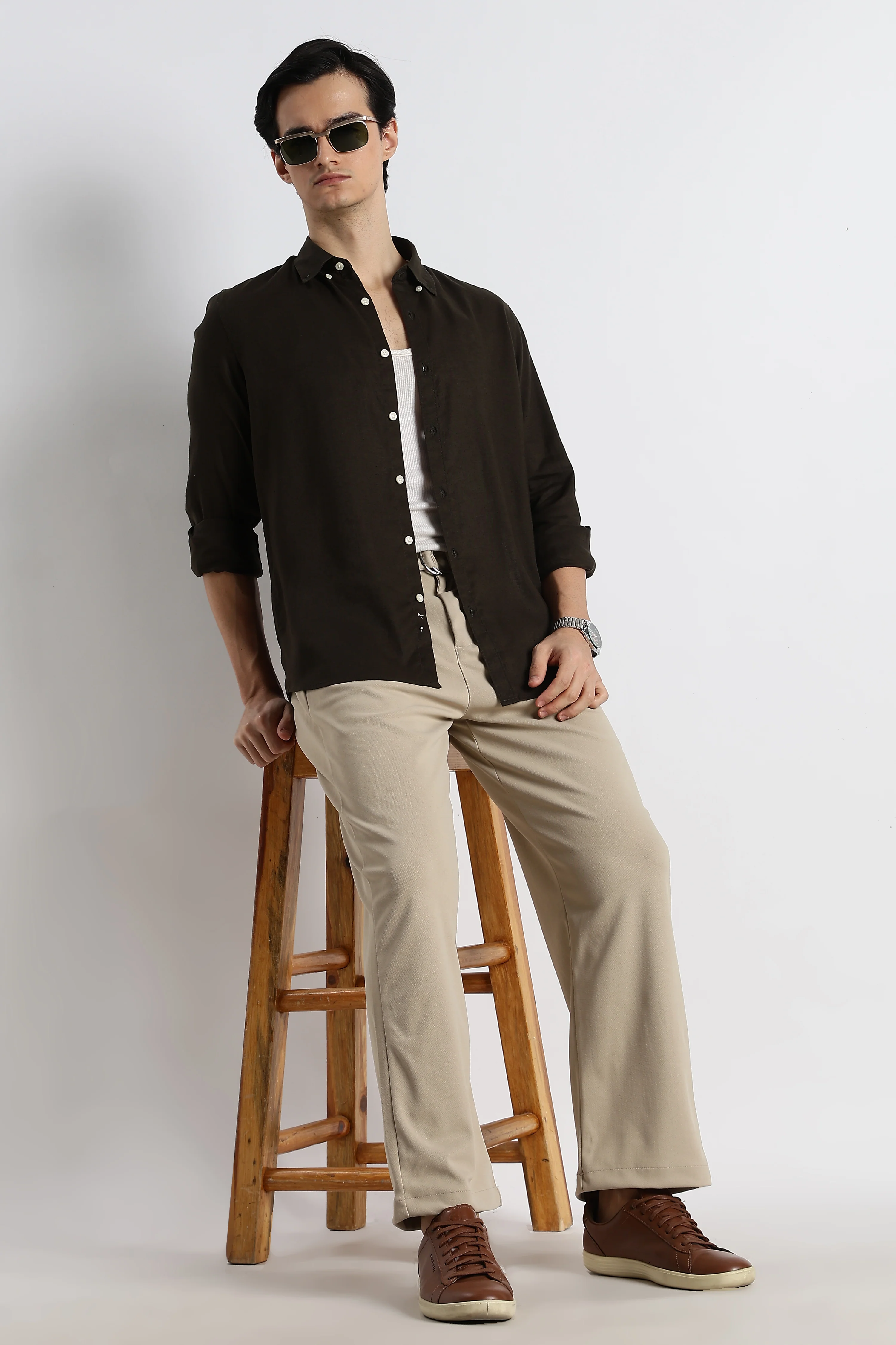 Men Cotton-Linen Shirt - Image 5