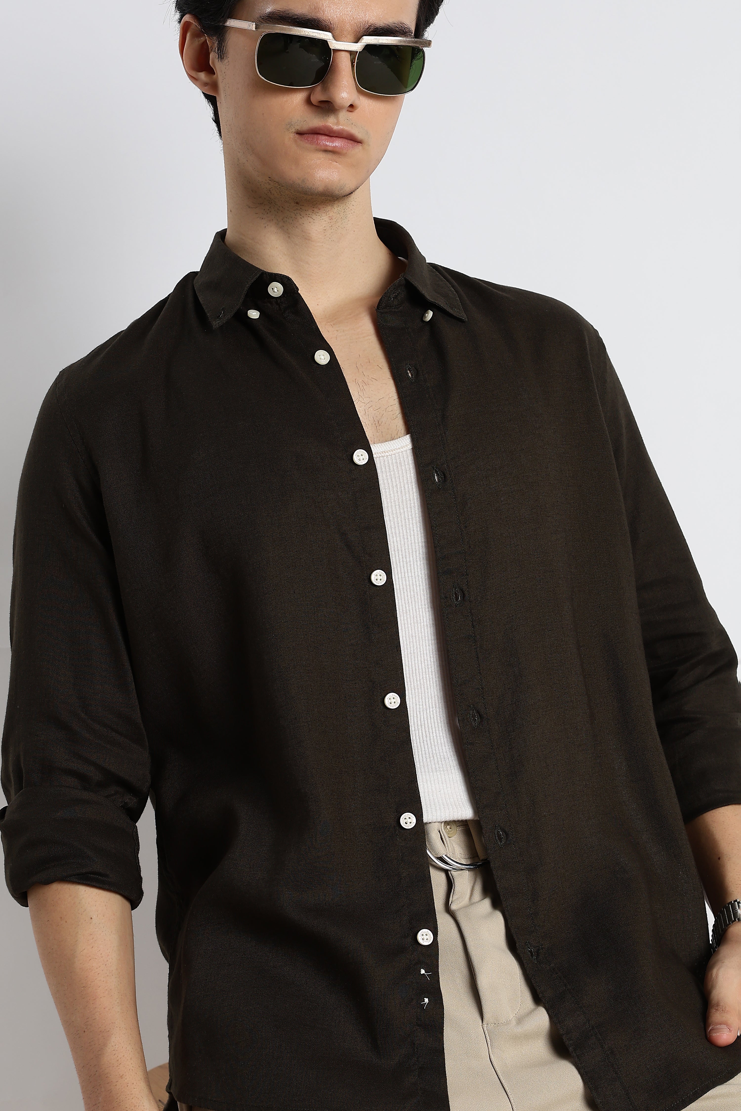 Men Cotton-Linen Shirt - Image 6