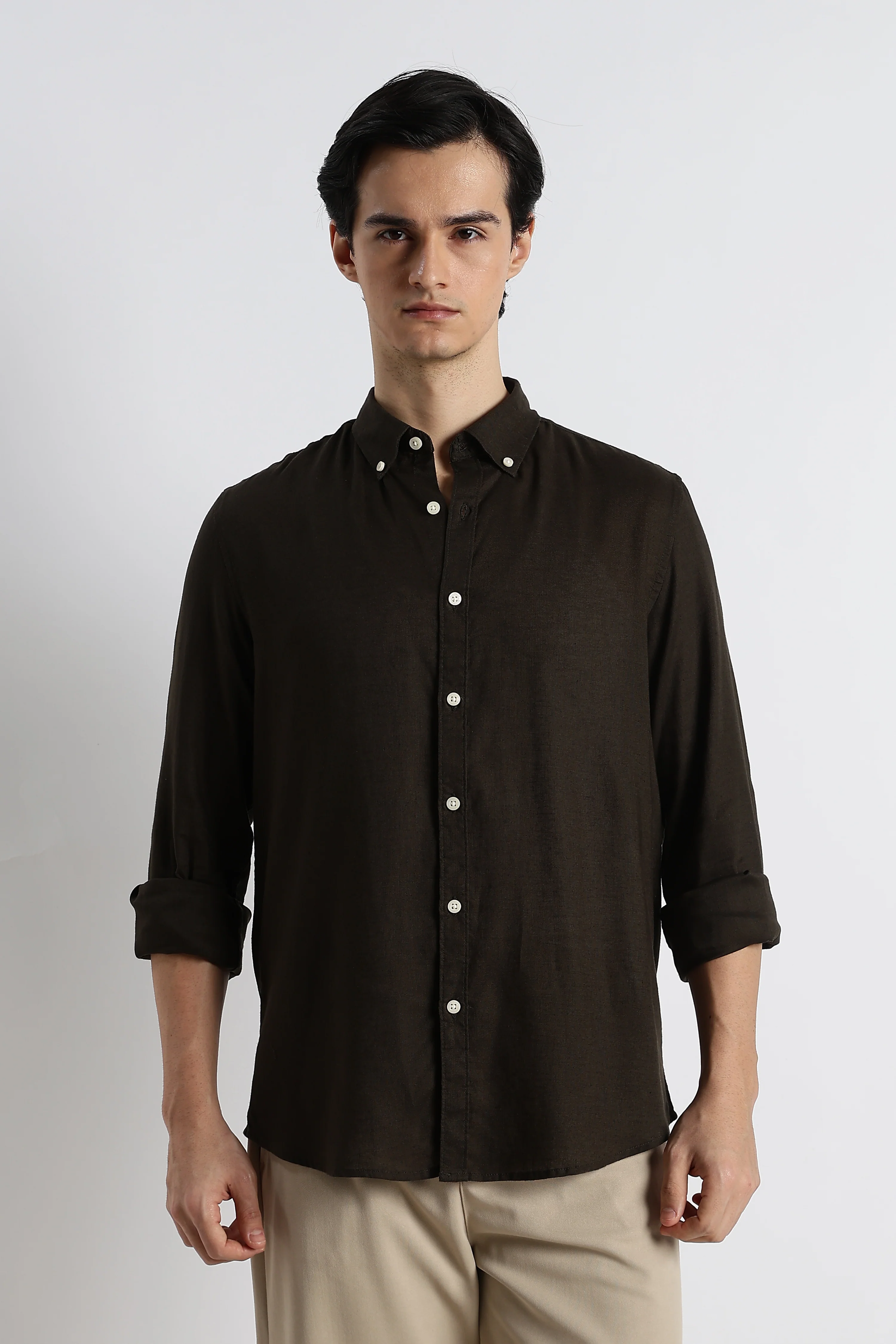 Men Cotton-Linen Shirt - Image 9