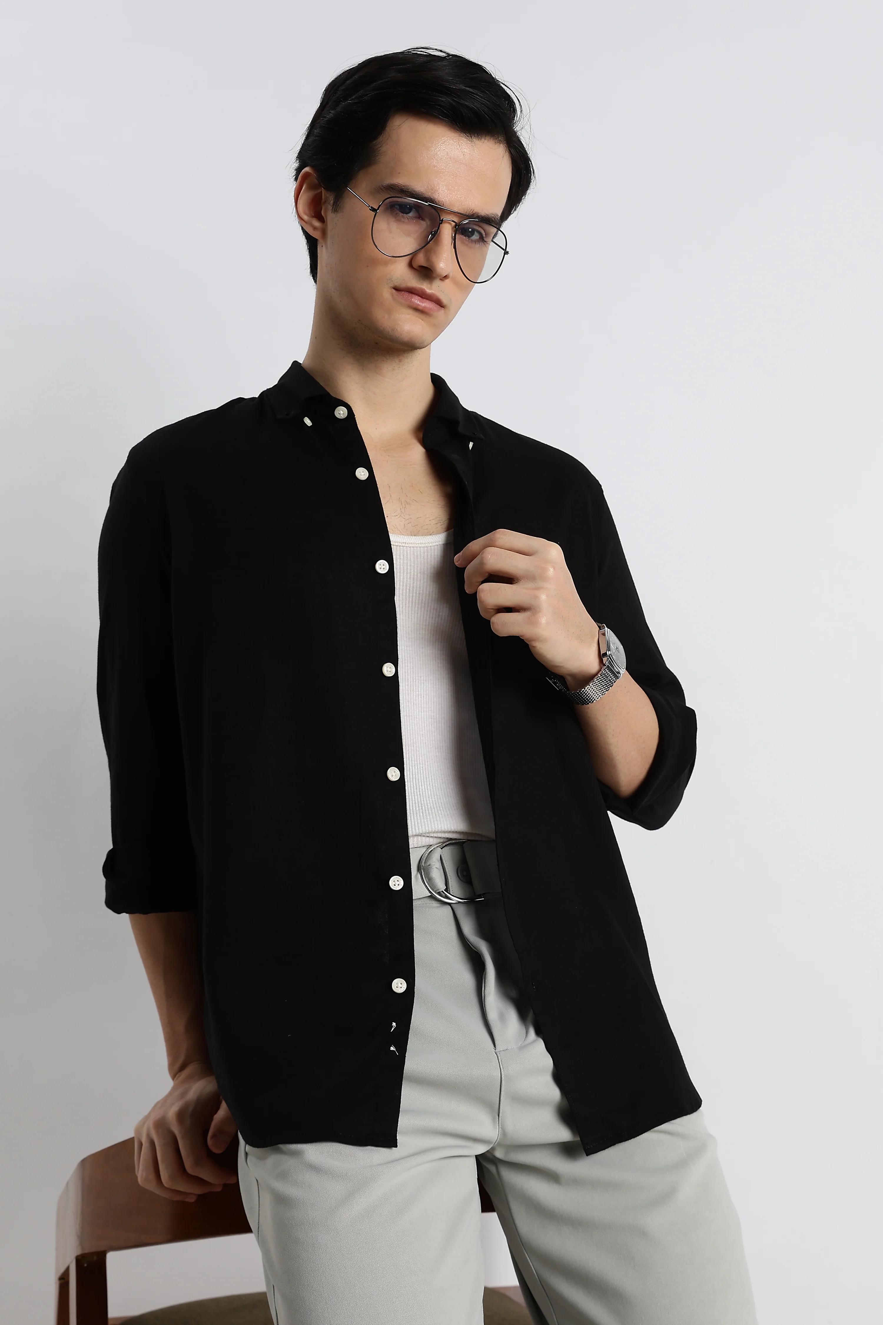 Men Cotton-Linen Shirt - Image 11
