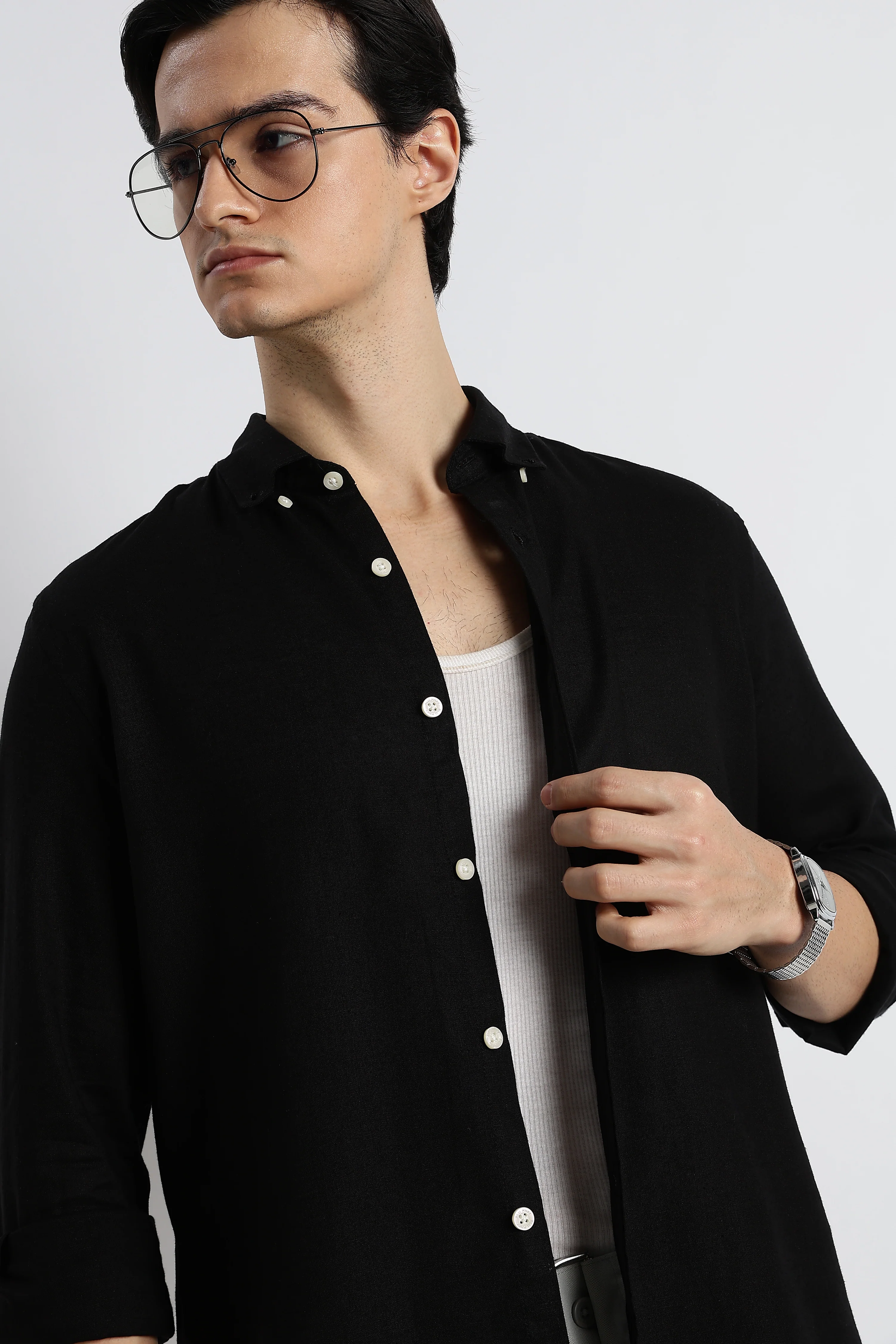 Men Cotton-Linen Shirt - Image 9