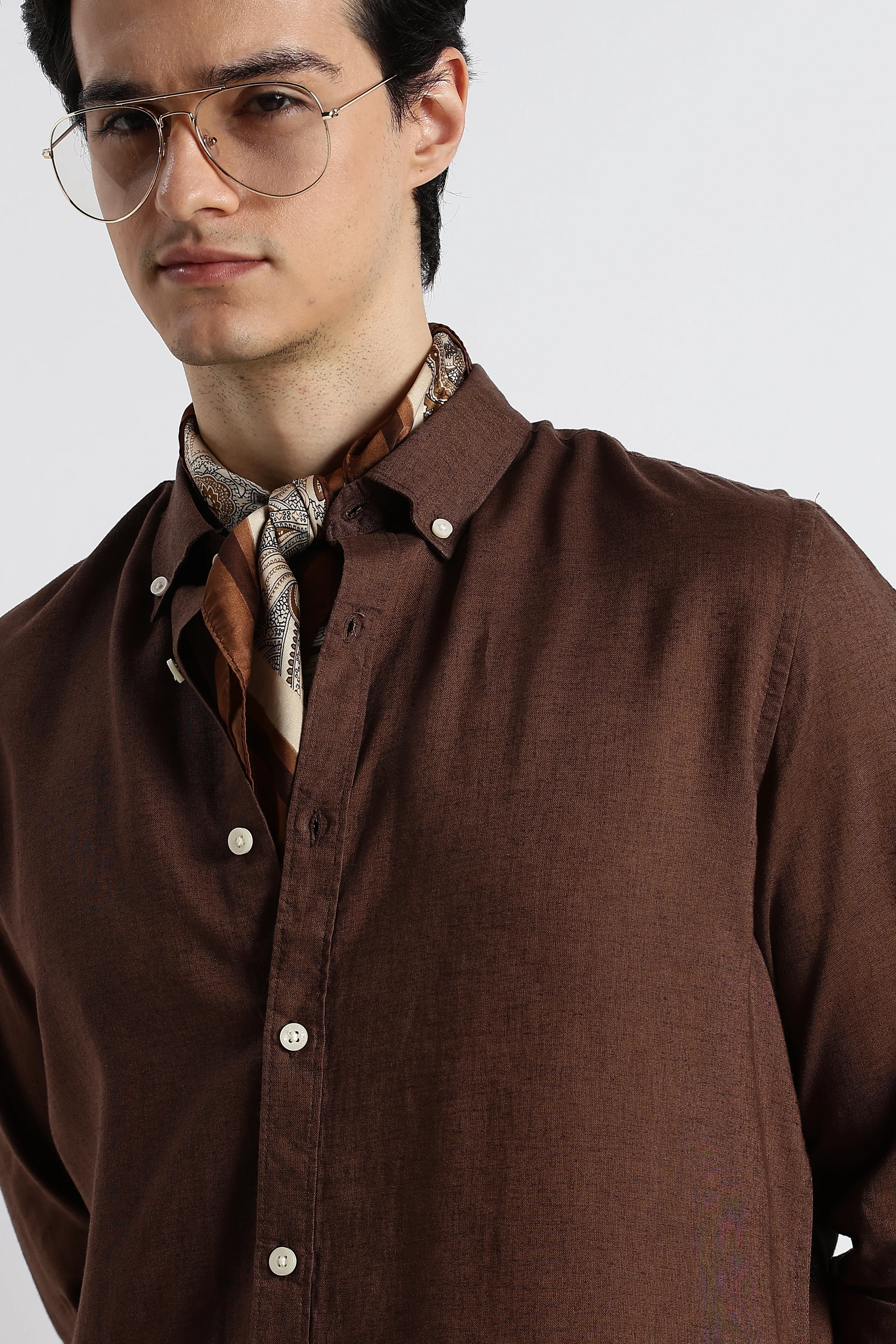 Men Cotton-Linen Shirt - Image 5