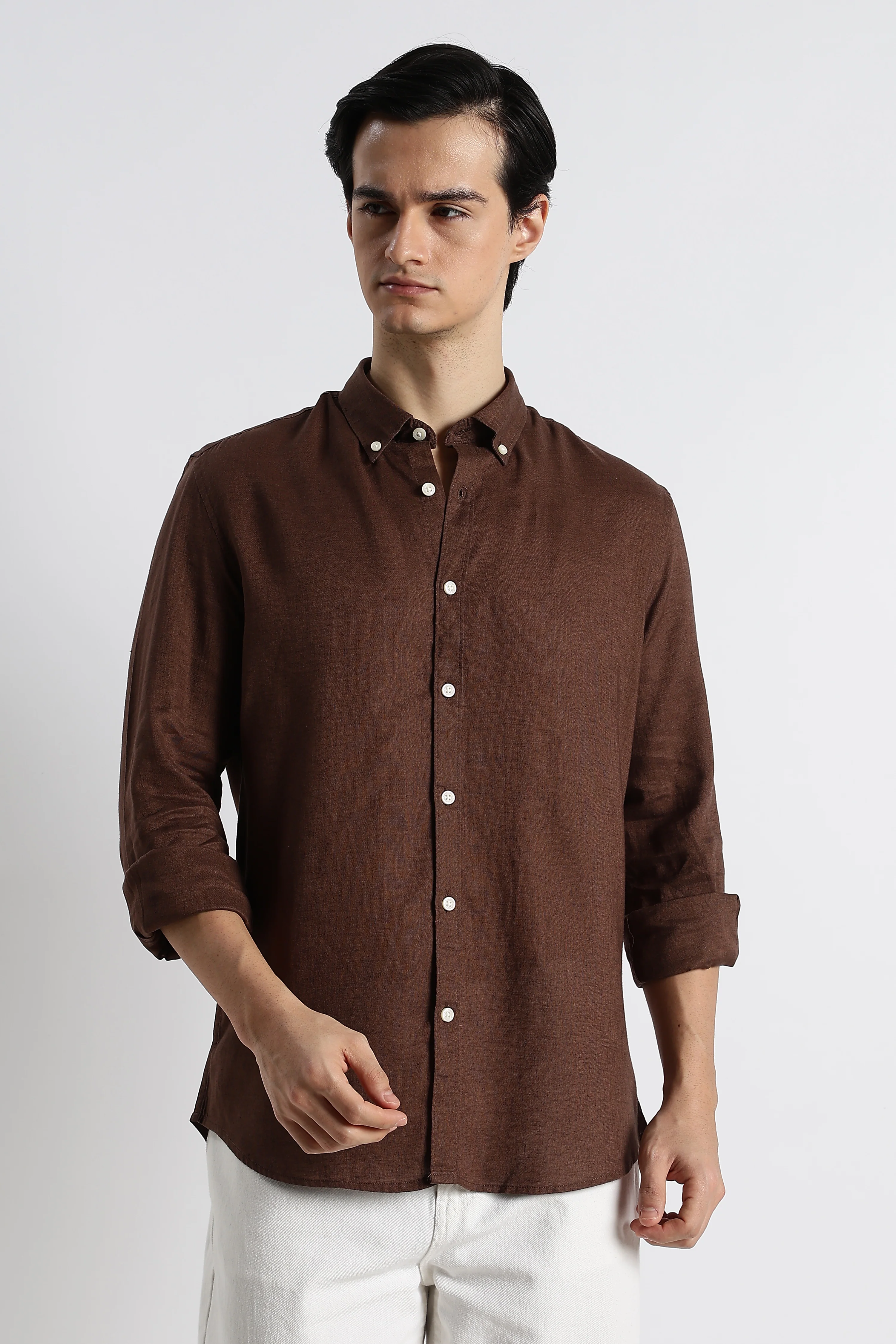 Men Cotton-Linen Shirt - Image 8