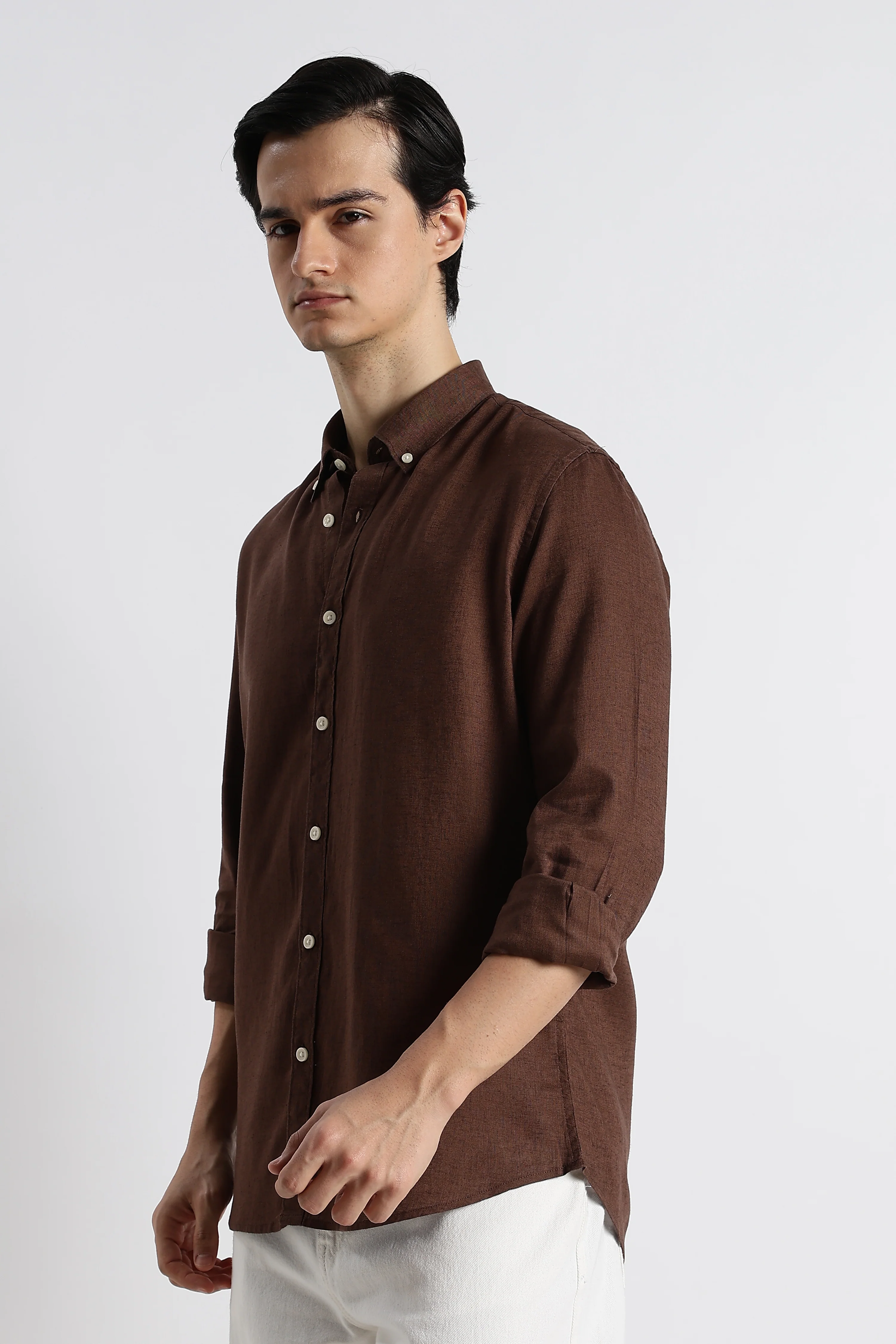 Men Cotton-Linen Shirt - Image 9