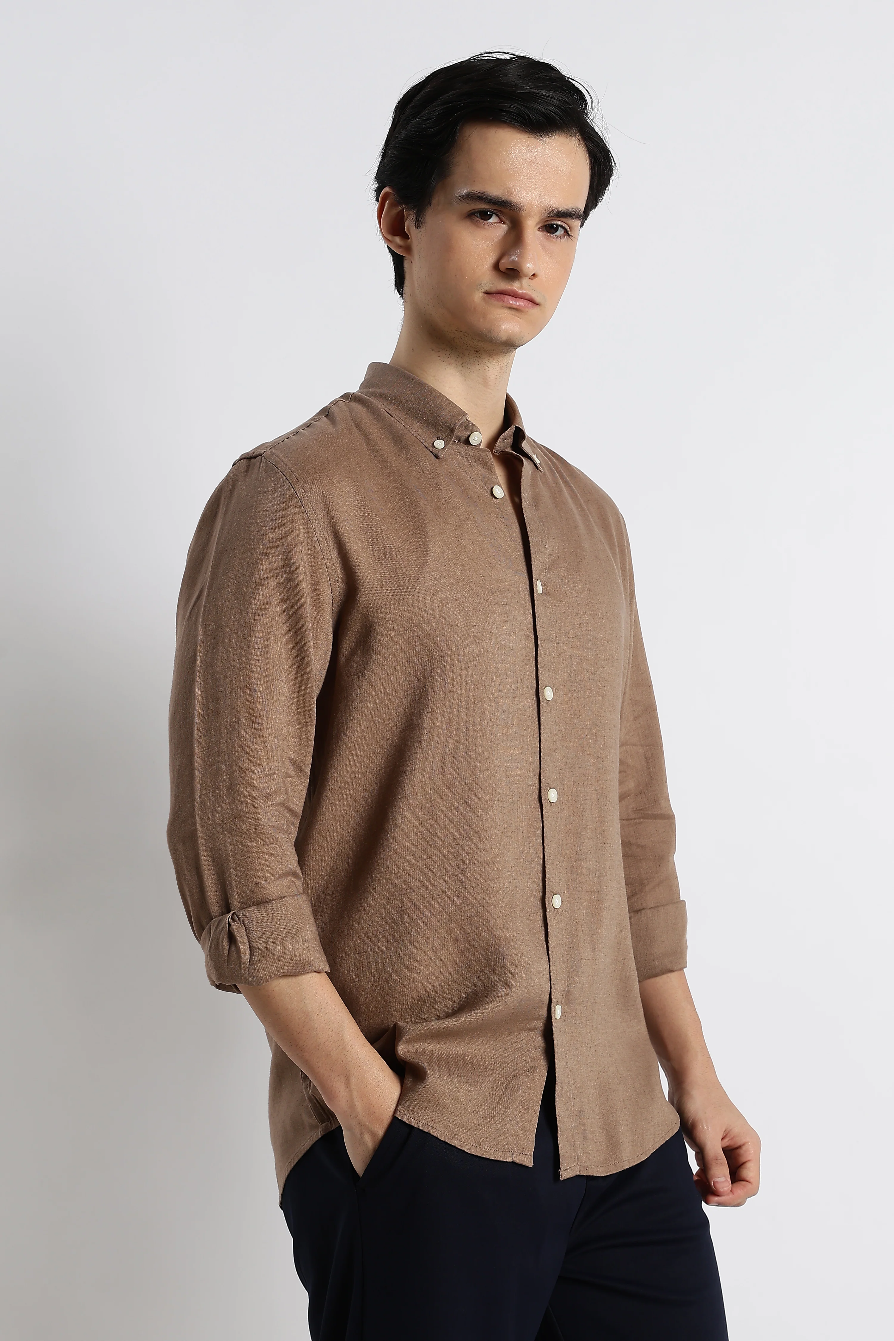 Men Cotton-Linen Shirt - Image 2
