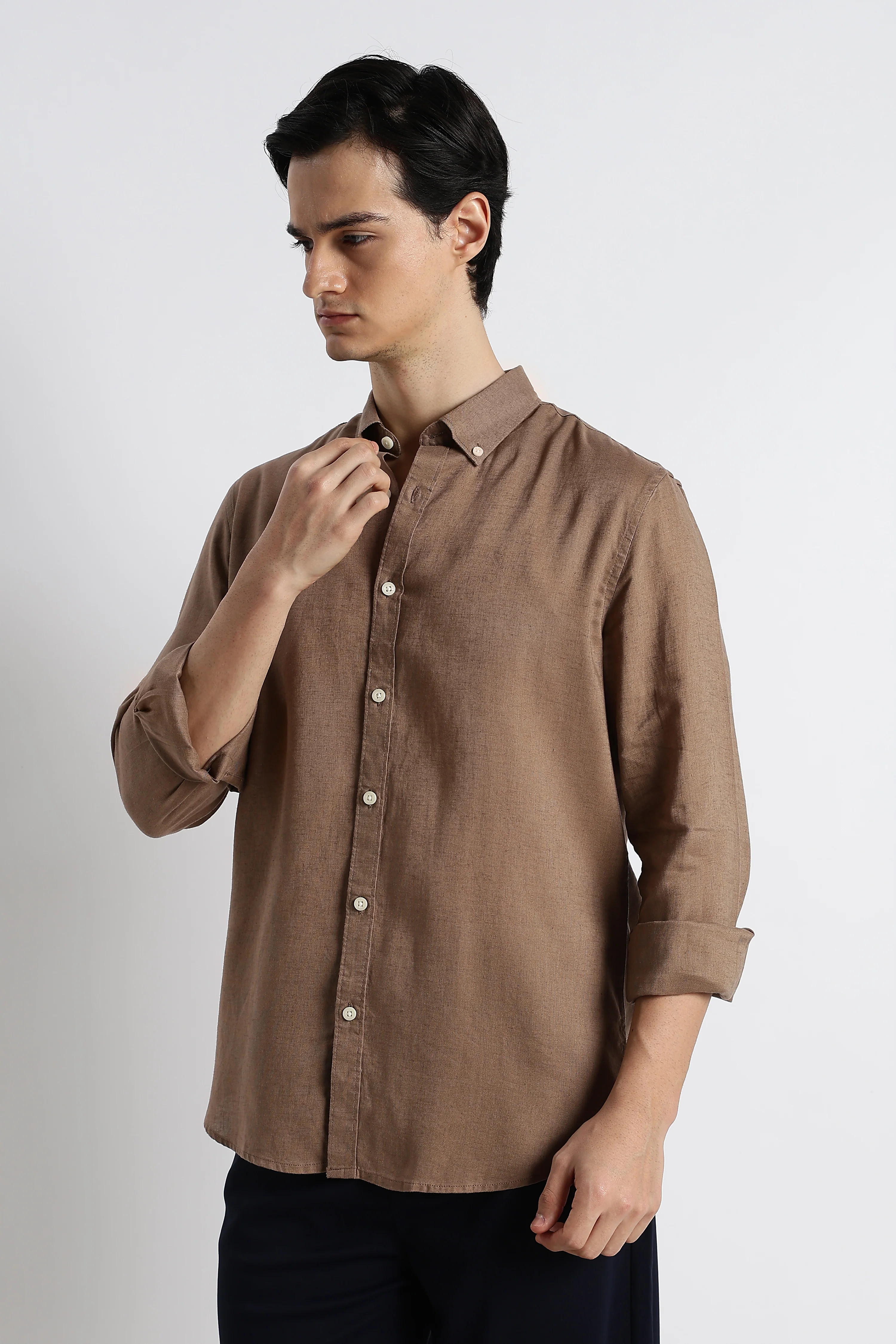 Men Cotton-Linen Shirt - Image 4