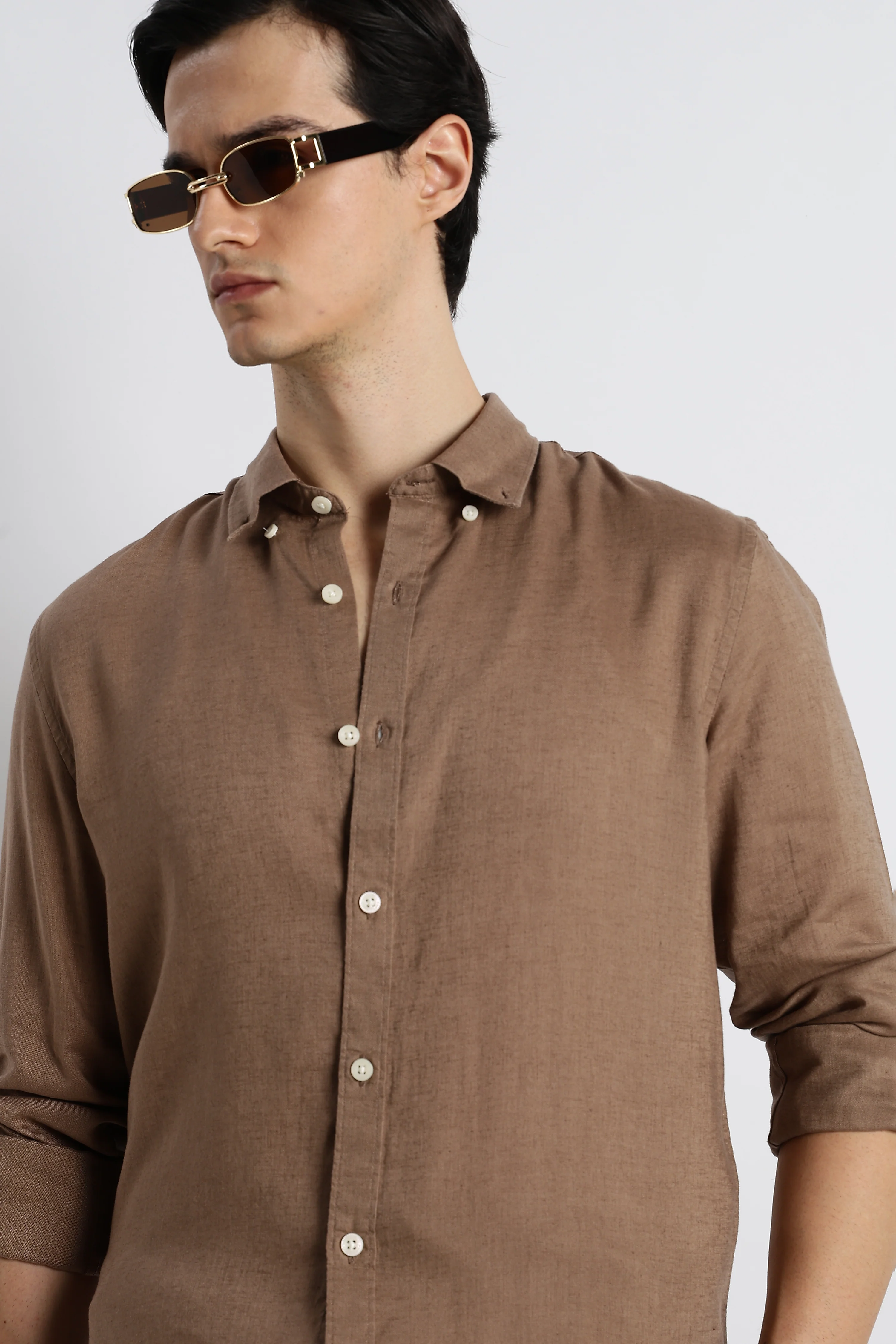 Men Cotton-Linen Shirt - Image 8